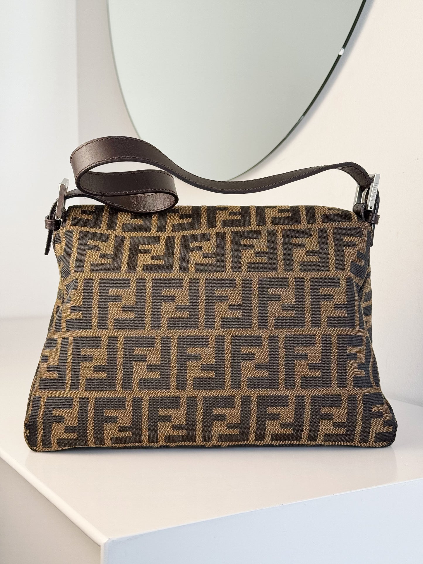 Fendi Vintage Zucca Mamma Baguette Shoulder Bag