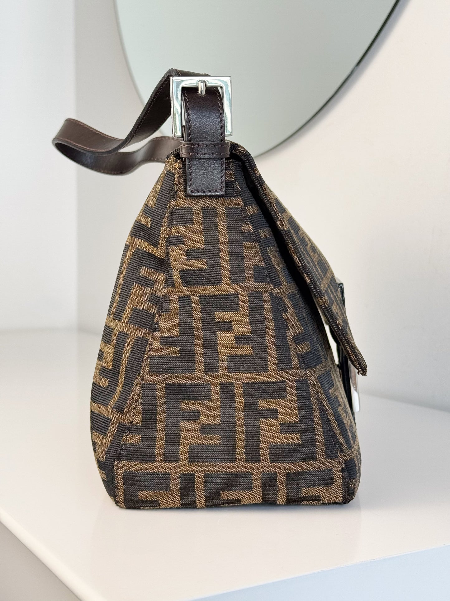 Fendi Vintage Zucca Mamma Baguette Shoulder Bag