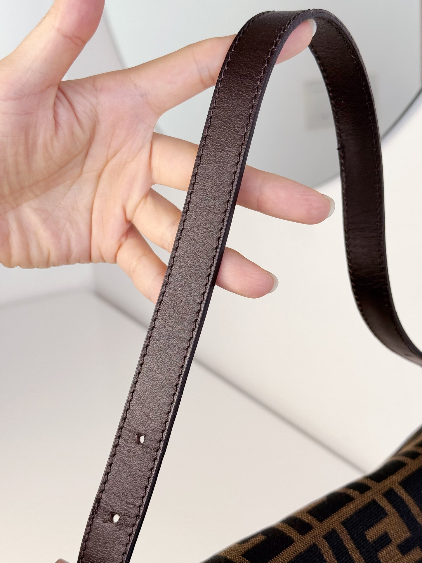 Fendi Vintage Zucca Mamma Baguette Shoulder Bag