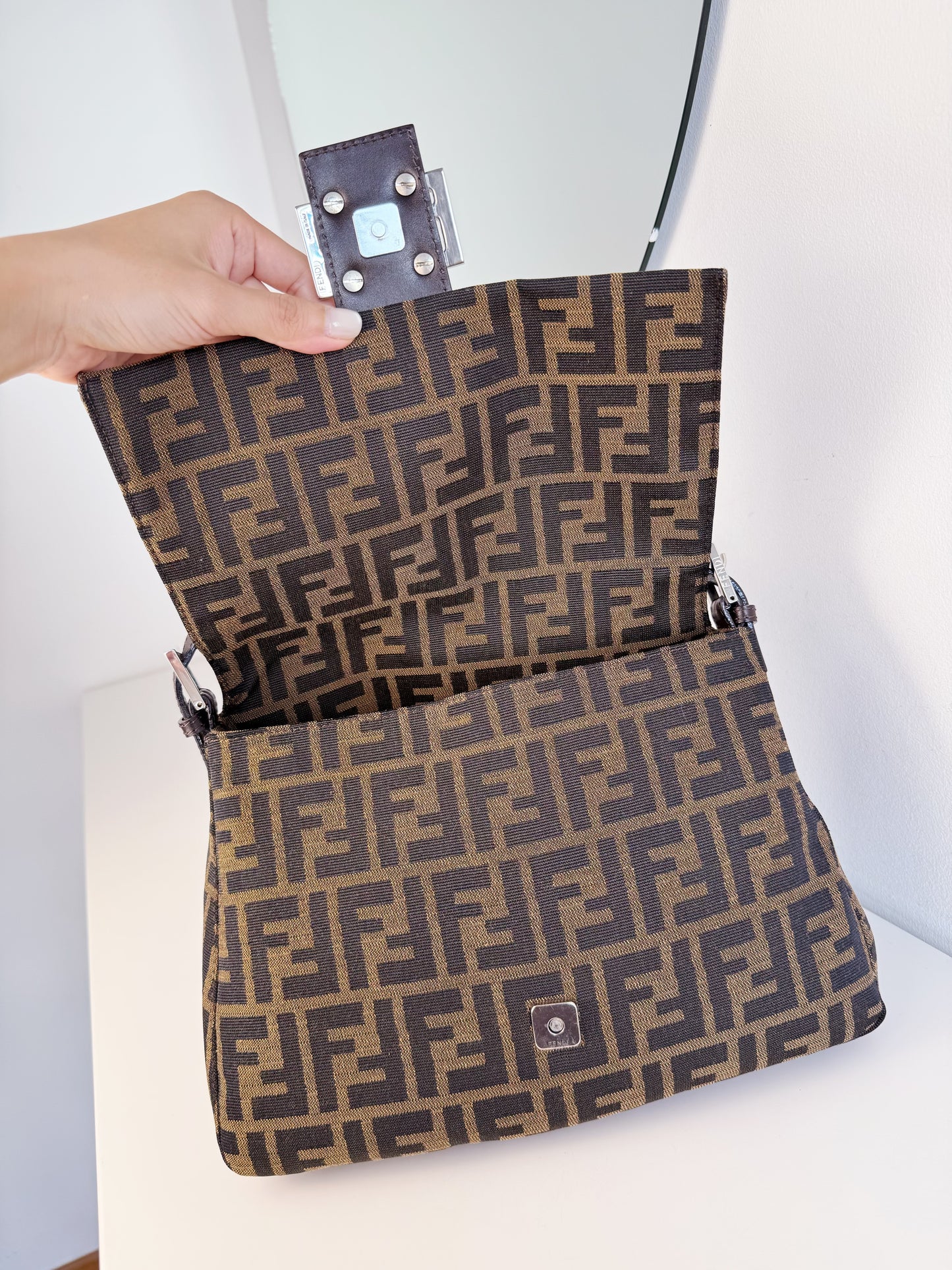 Fendi Vintage Zucca Mamma Baguette Shoulder Bag