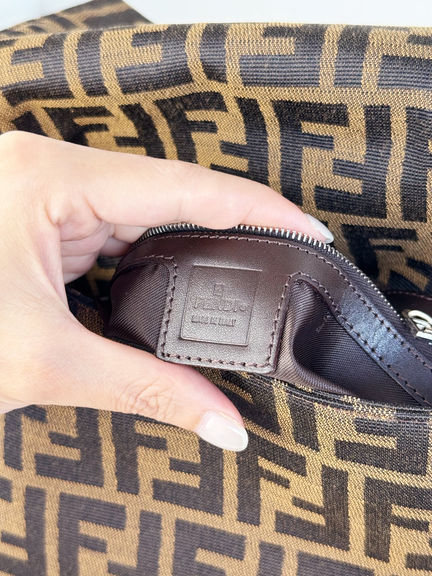 Fendi Vintage Zucca Mamma Baguette Shoulder Bag