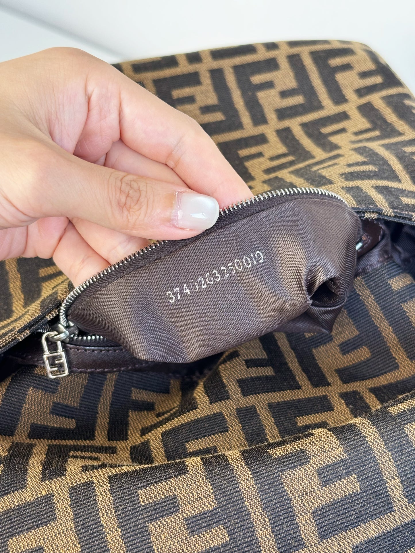 Fendi Vintage Zucca Mamma Baguette Shoulder Bag