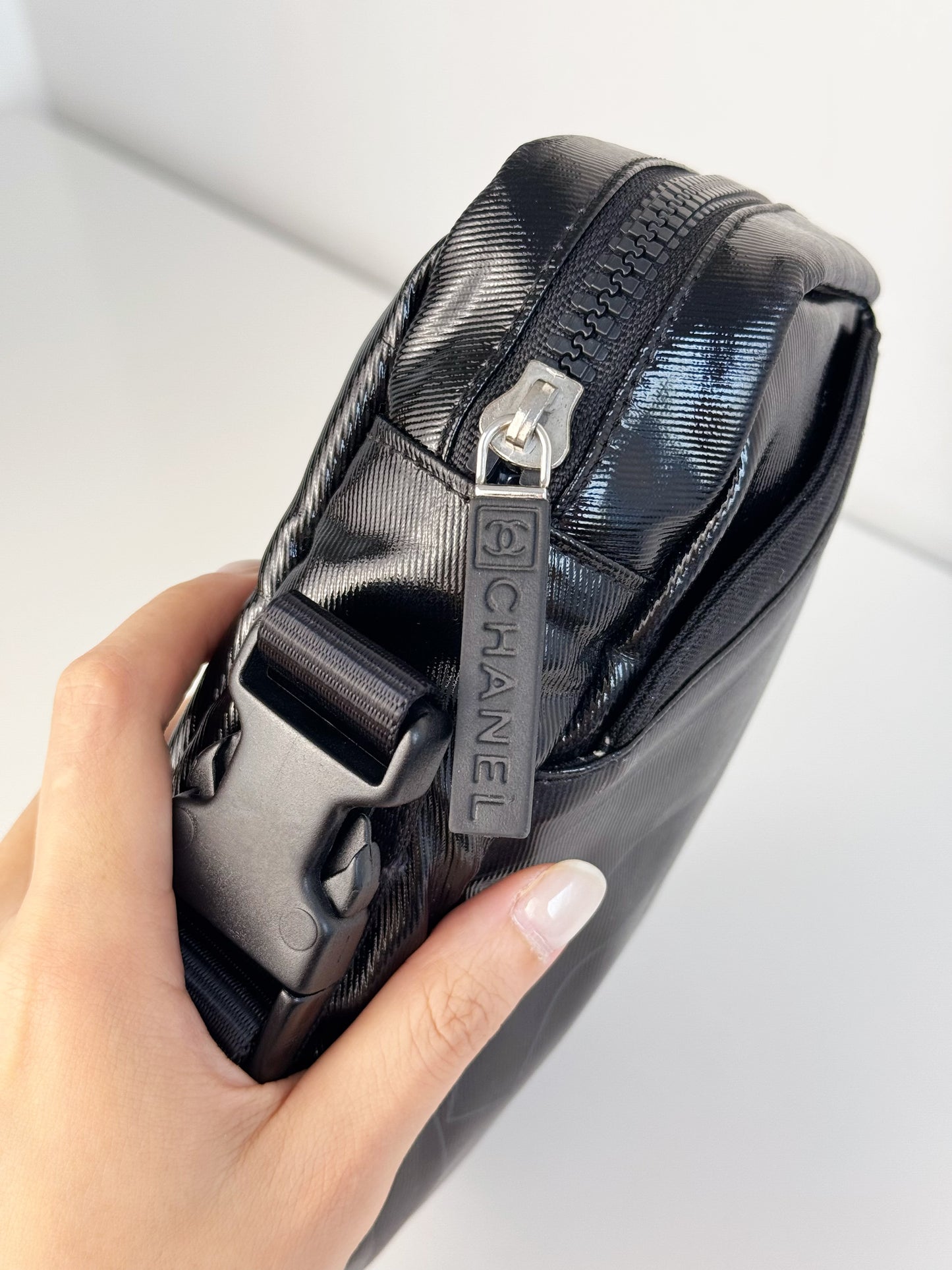 Chanel Vintage Coco Mark Camera Sport Line Shoulder Crossbody Bag