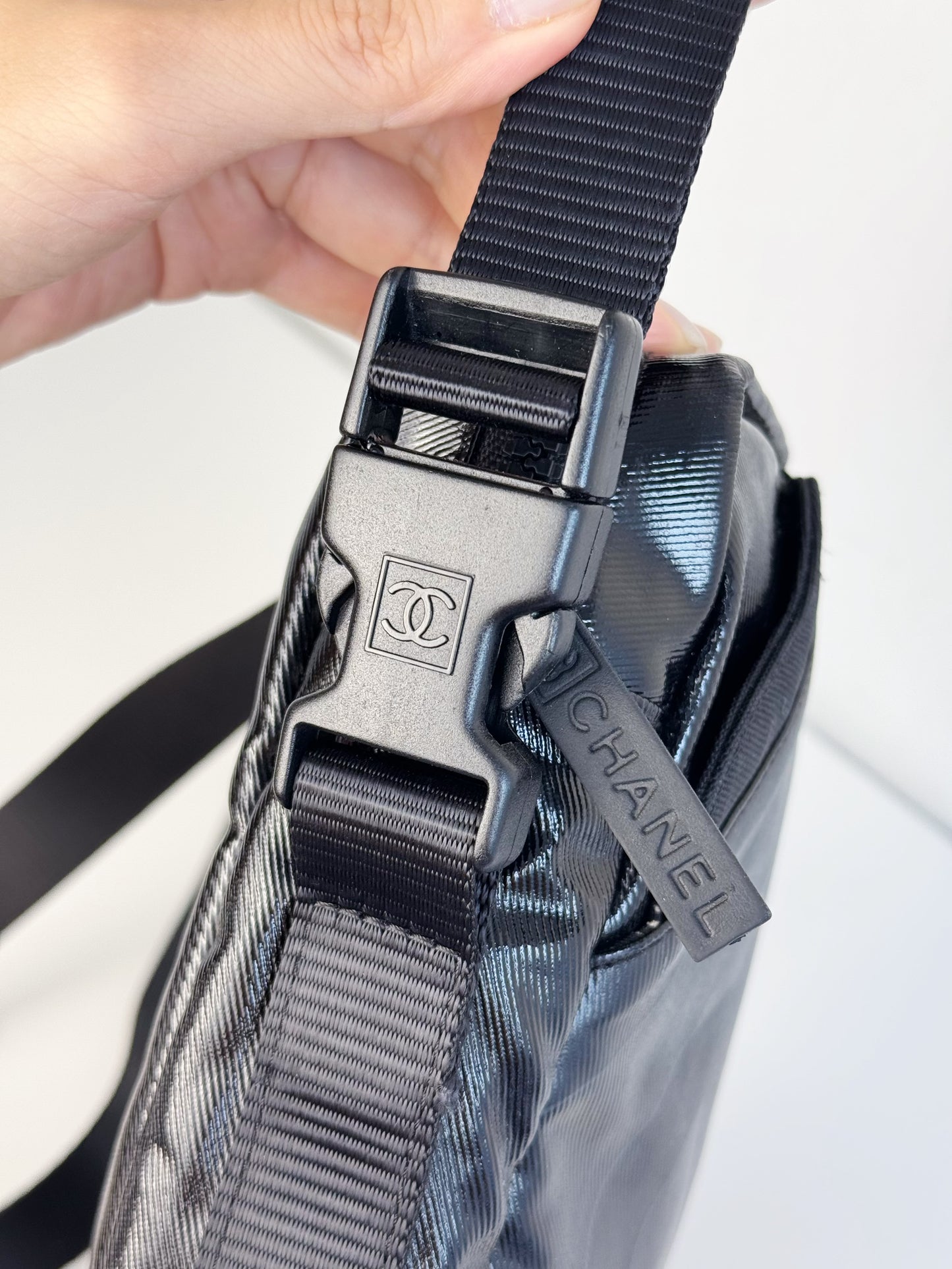 Chanel Vintage Coco Mark Camera Sport Line Shoulder Crossbody Bag