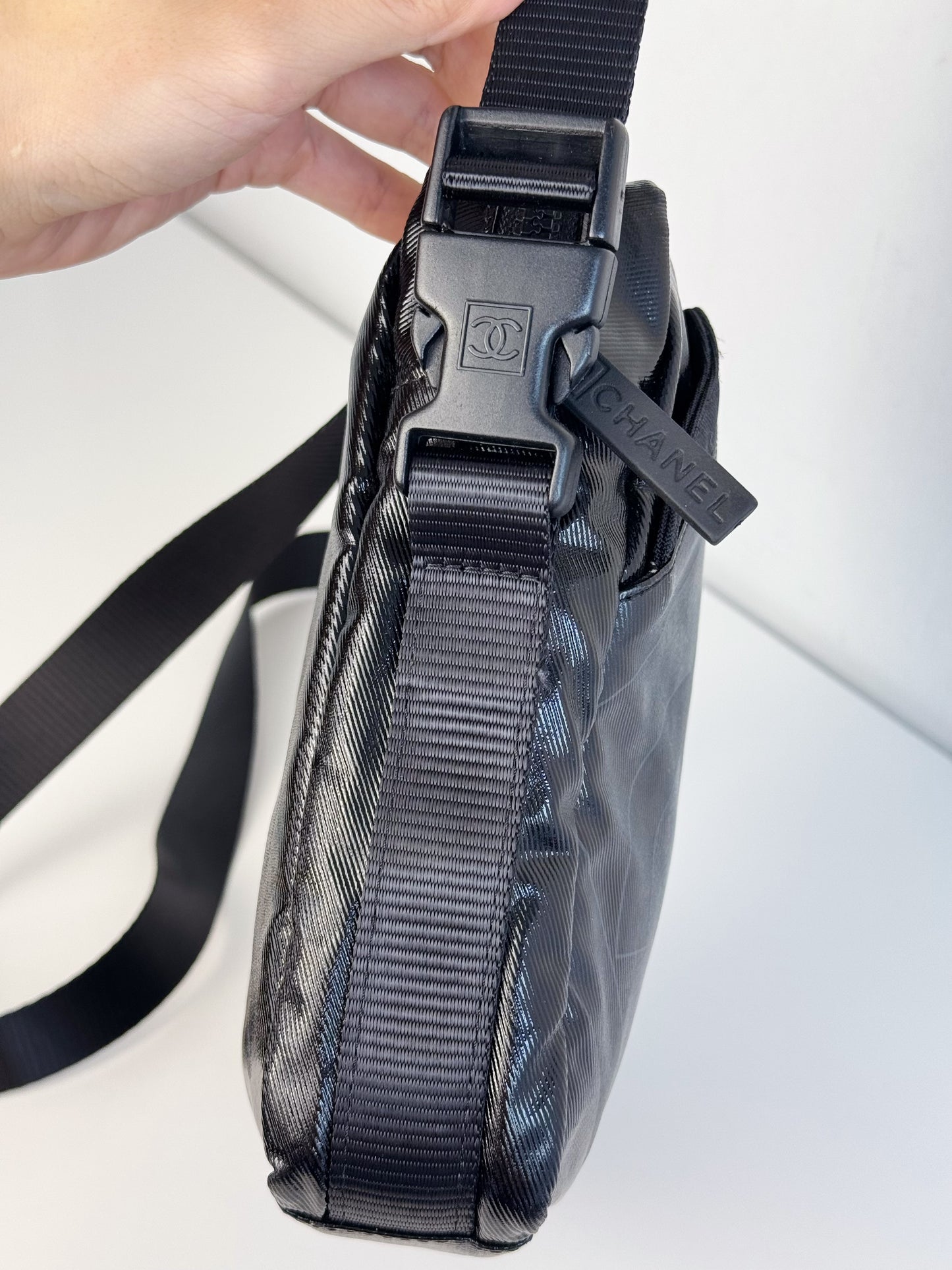 Chanel Vintage Coco Mark Camera Sport Line Shoulder Crossbody Bag