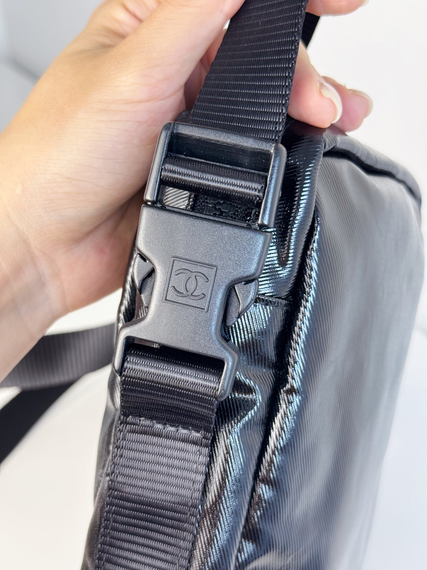 Chanel Vintage Coco Mark Camera Sport Line Shoulder Crossbody Bag