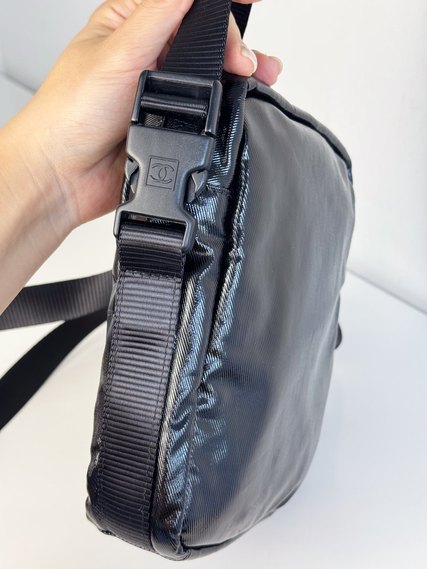 Chanel Vintage Coco Mark Camera Sport Line Shoulder Crossbody Bag
