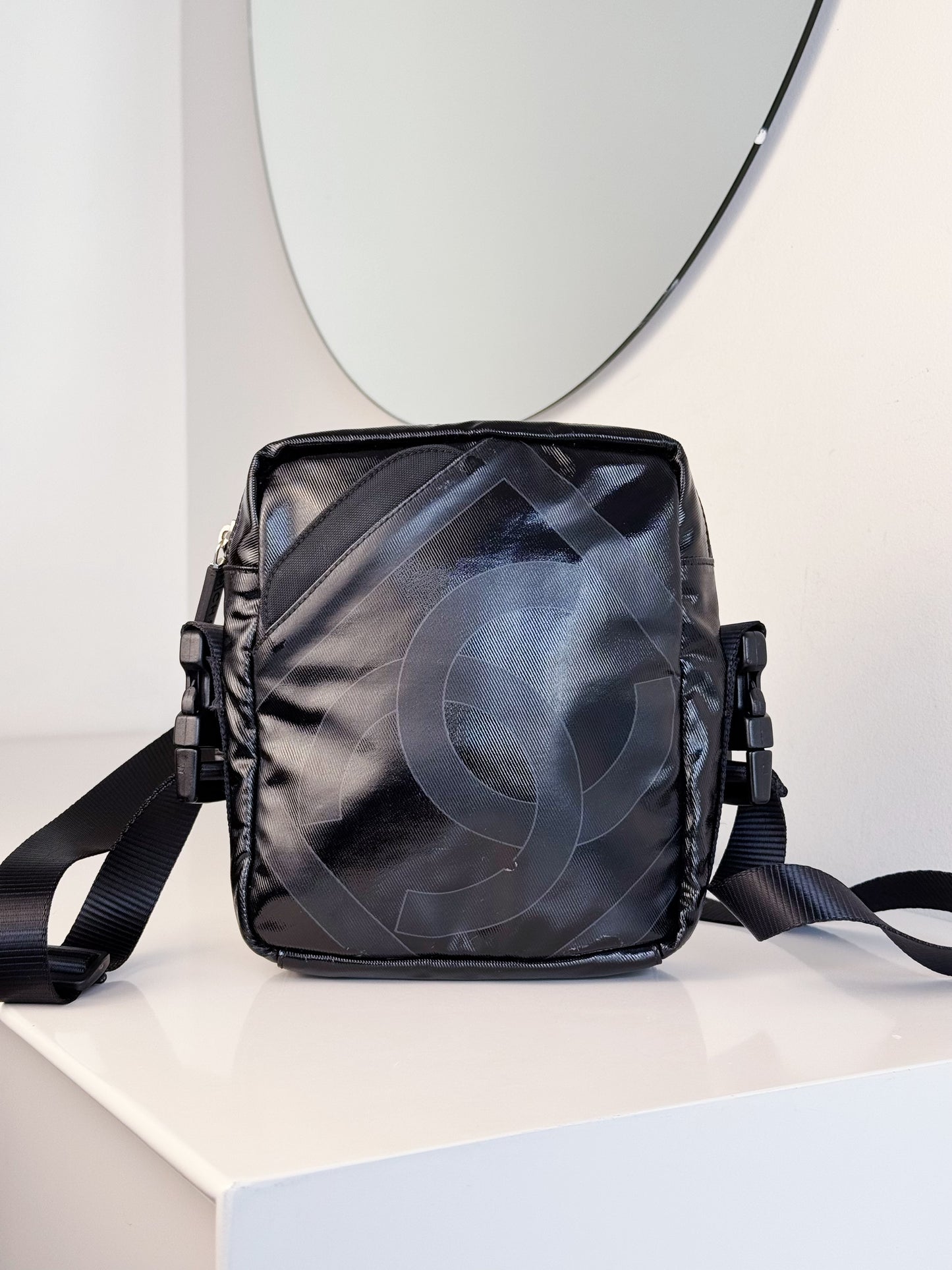 Chanel Vintage Coco Mark Camera Sport Line Shoulder Crossbody Bag