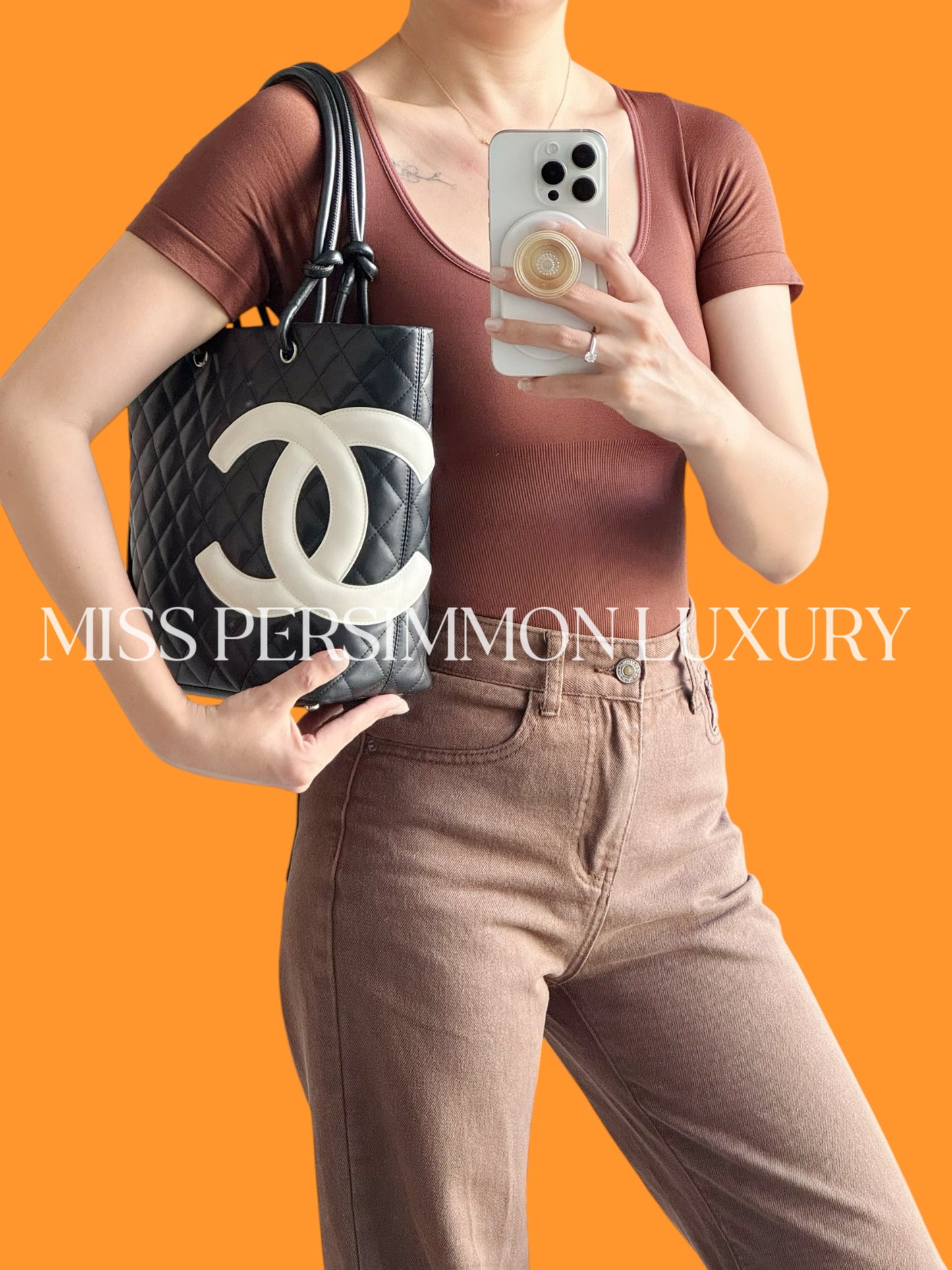 Chanel Vintage Cambon Shoulder Tote Bag