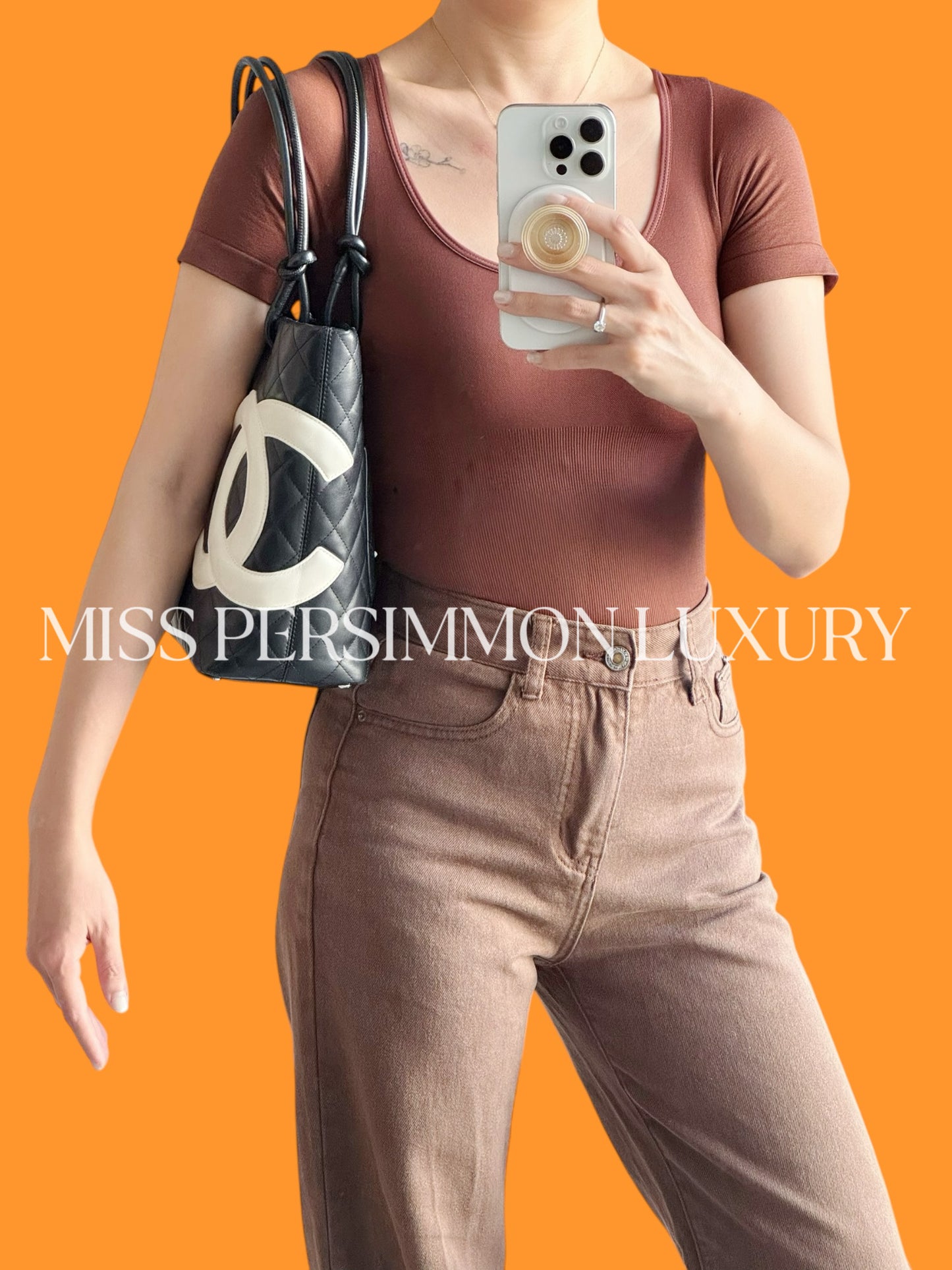Chanel Vintage Cambon Shoulder Tote Bag
