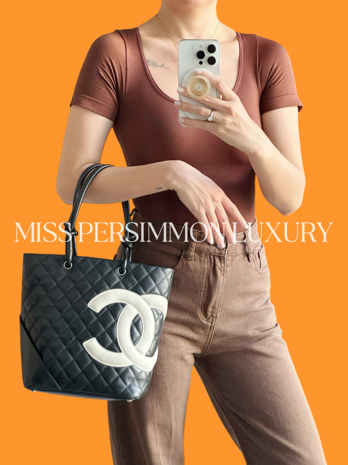 Chanel Vintage Cambon Shoulder Tote Bag