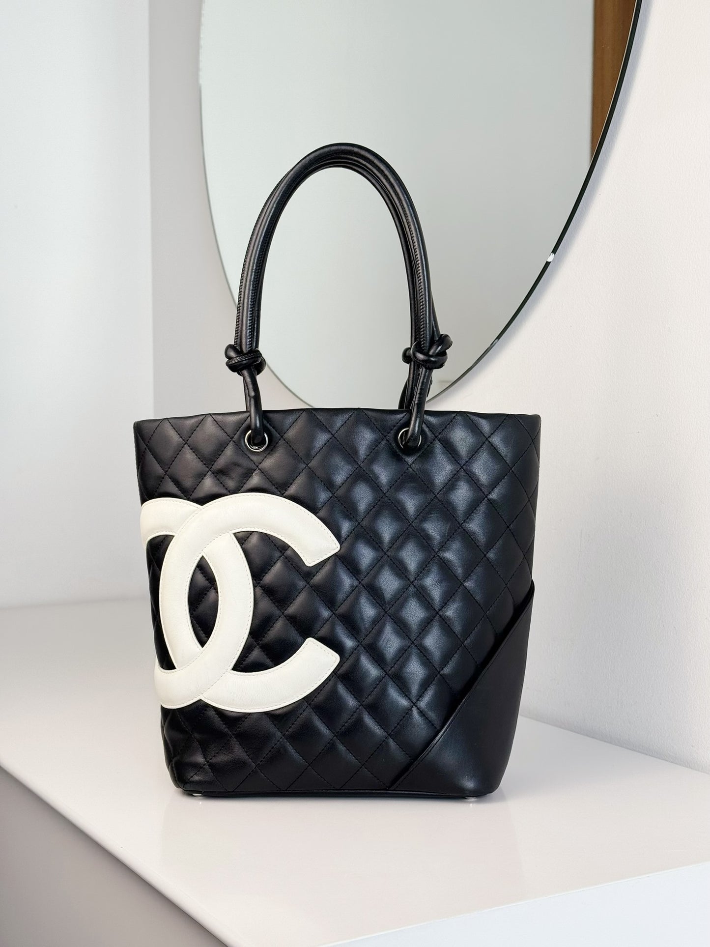 Chanel Vintage Cambon Shoulder Tote Bag