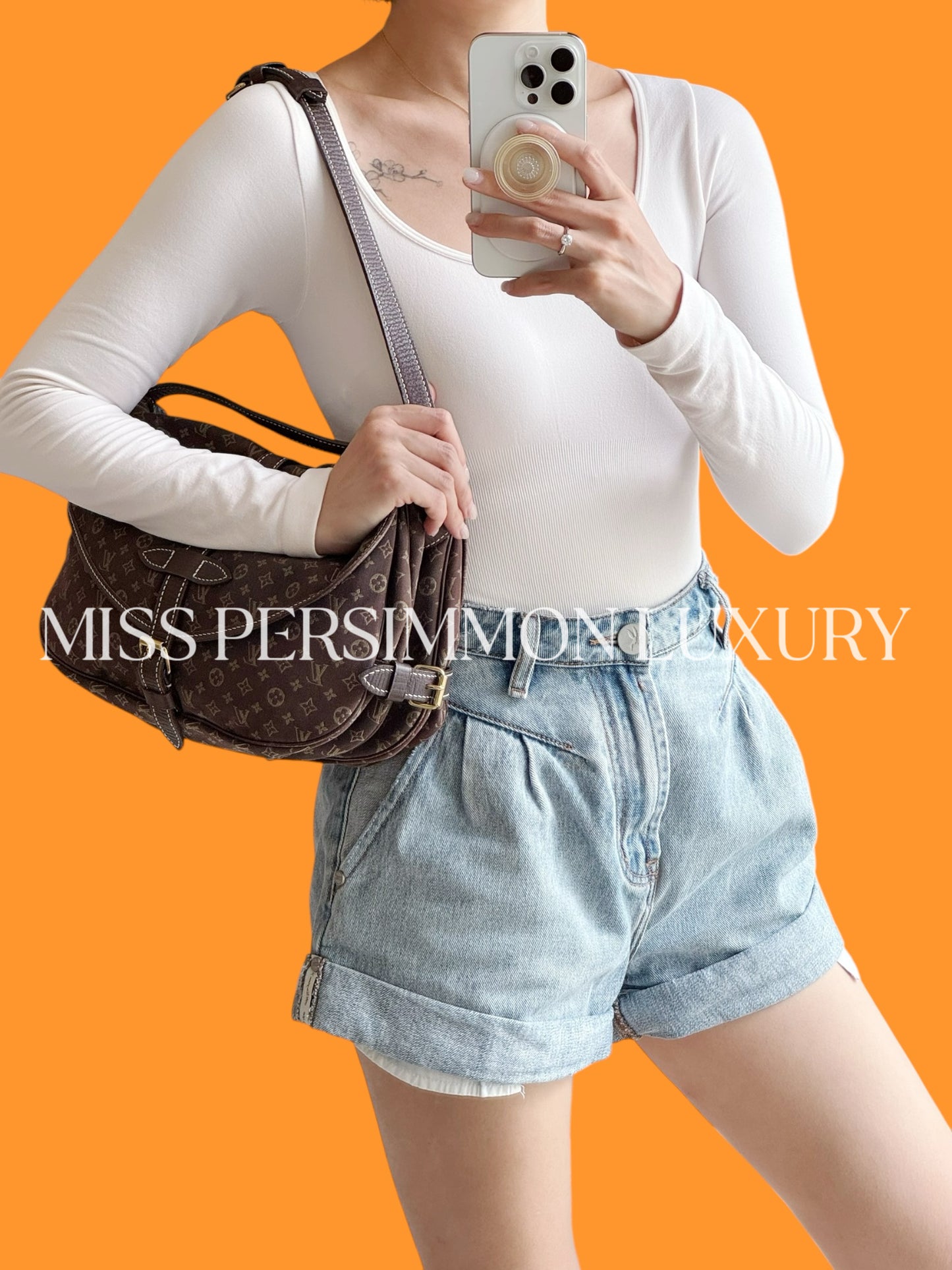 Louis Vuitton Vintage Denim Saumur 30 Shoulder Crossbody Bag