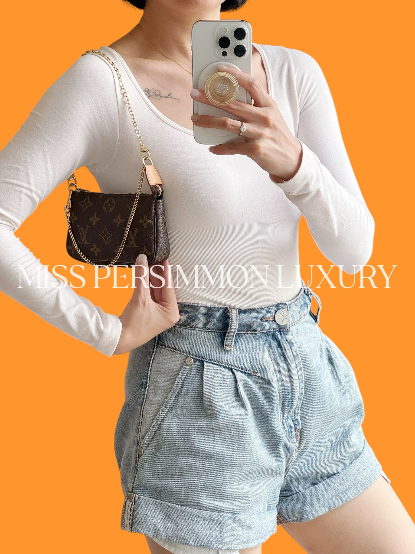 Louis Vuitton Vintage Mini Pochette Accessoires Shoulder Crossbody Bag