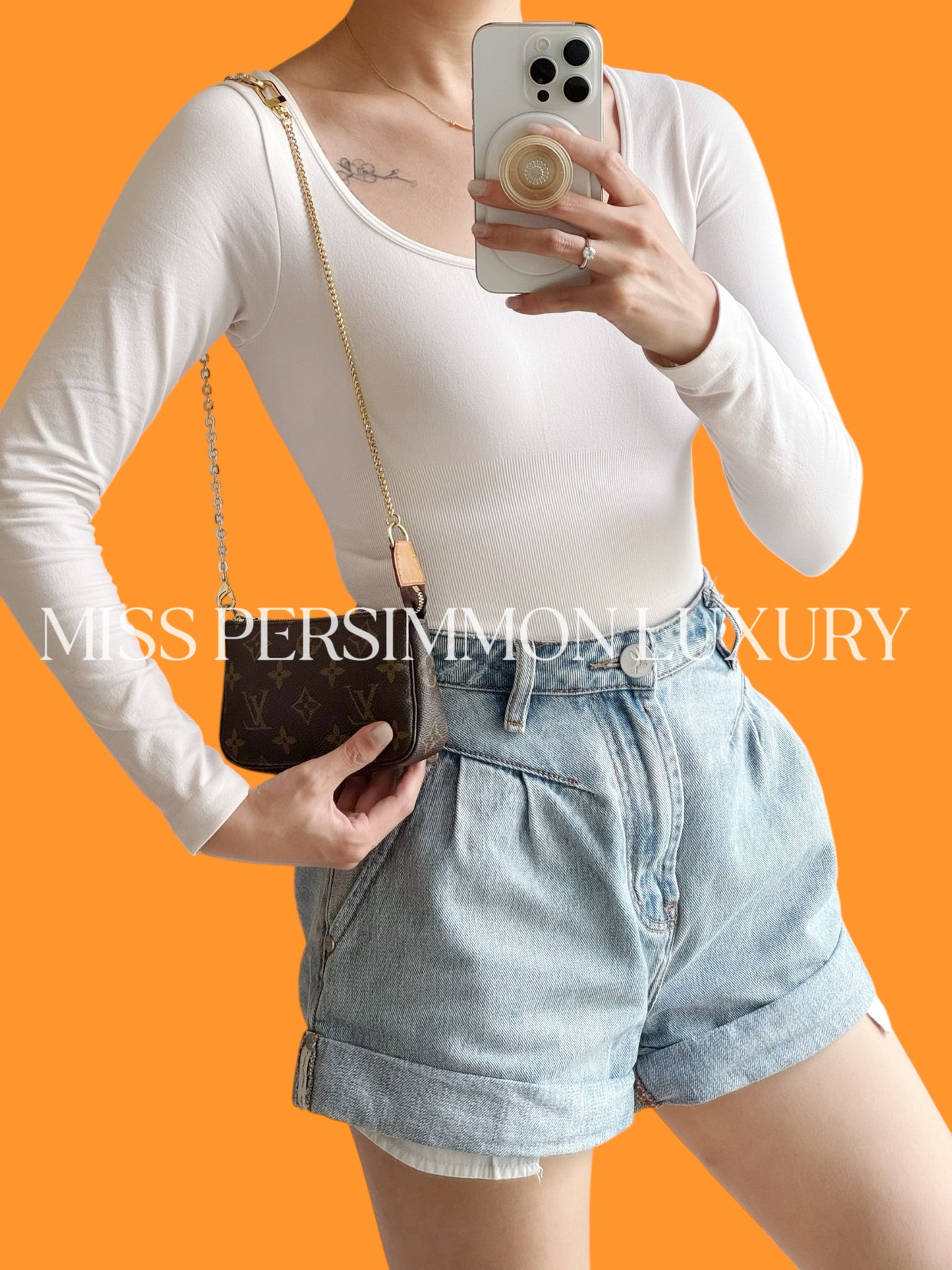 Louis Vuitton Vintage Mini Pochette Accessoires Shoulder Crossbody Bag