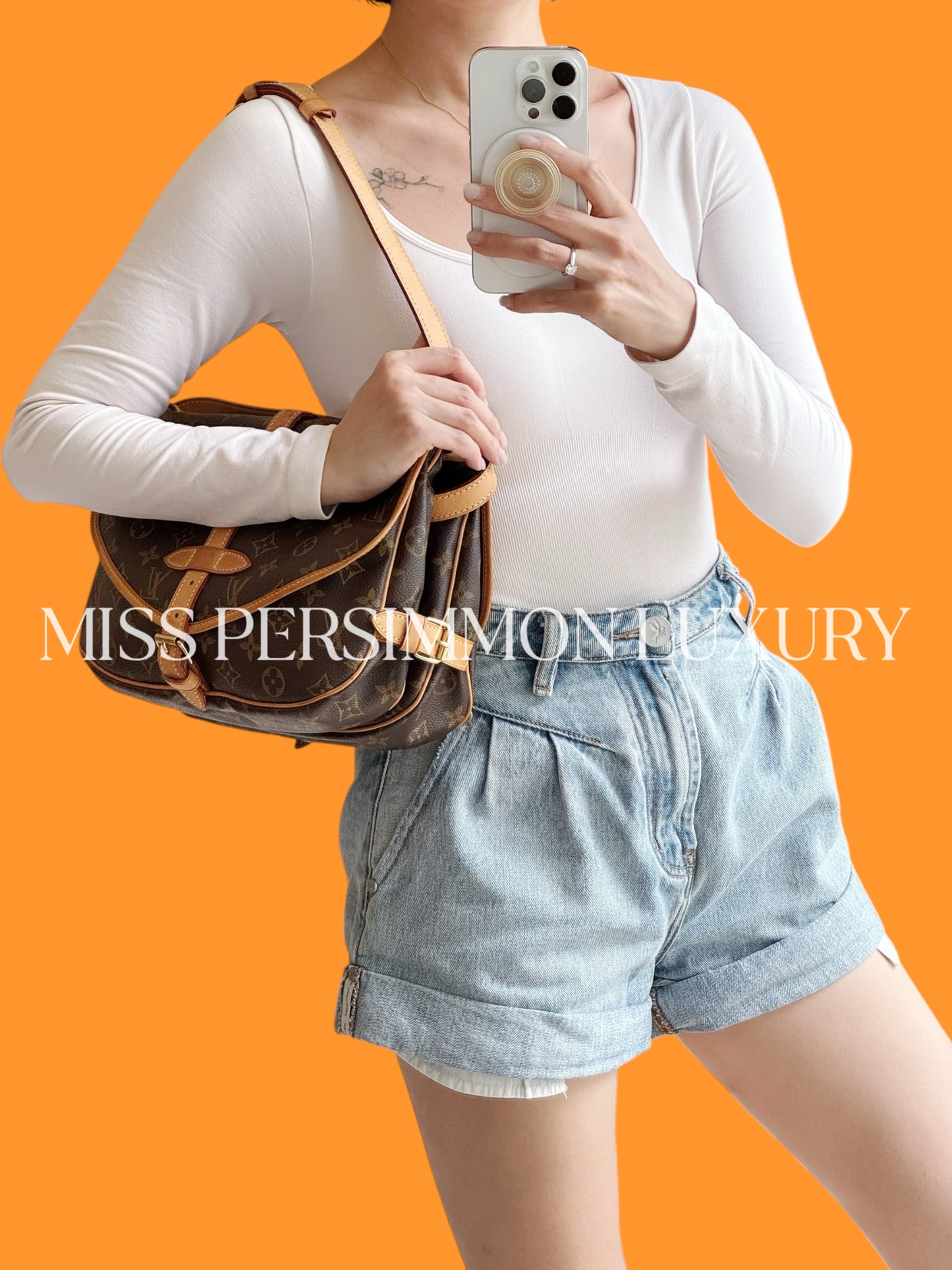 Louis Vuitton Vintage Saumur 30 Shoulder Crossbody Bag