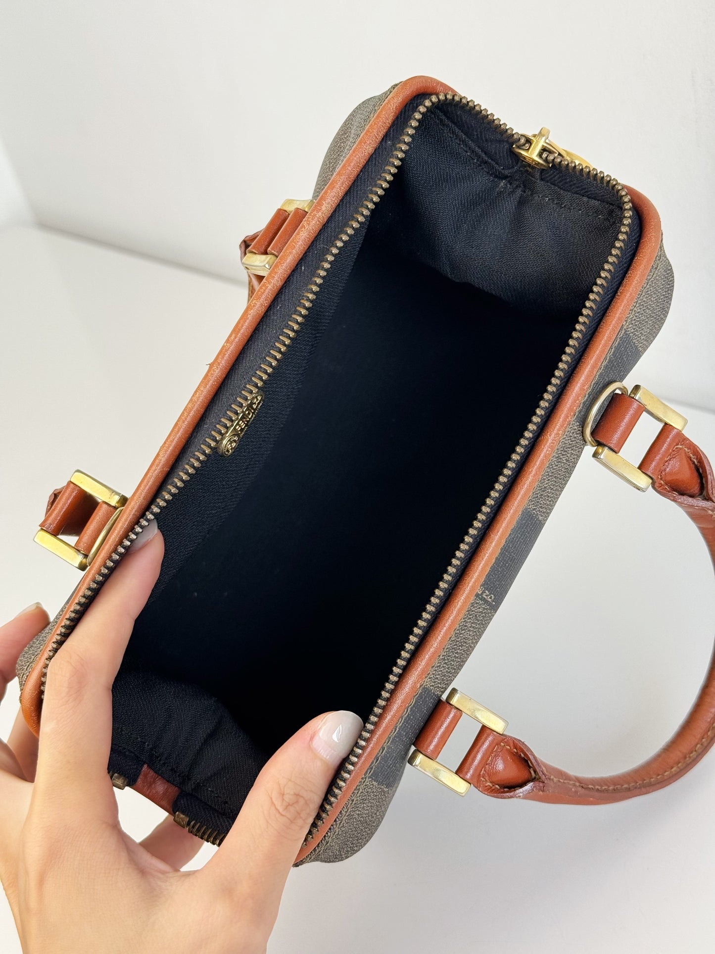 Fendi Vintage Mini Boston Handbag Crossbody Bag