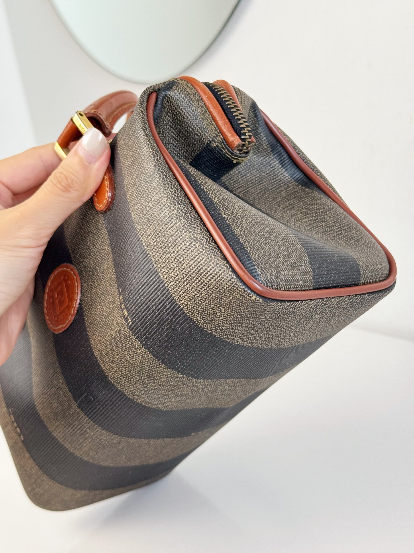 Fendi Vintage Mini Boston Handbag Crossbody Bag