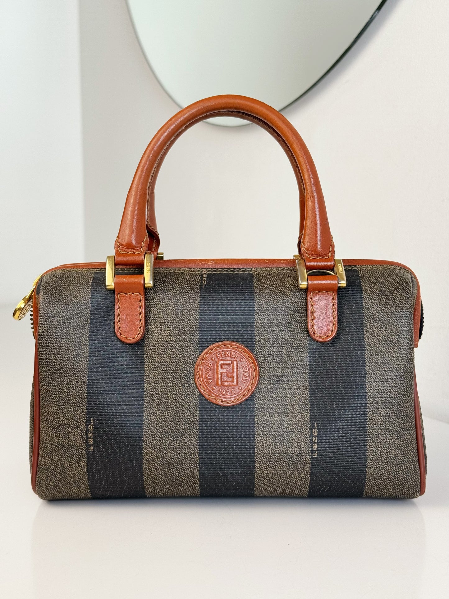 Fendi Vintage Mini Boston Handbag Crossbody Bag