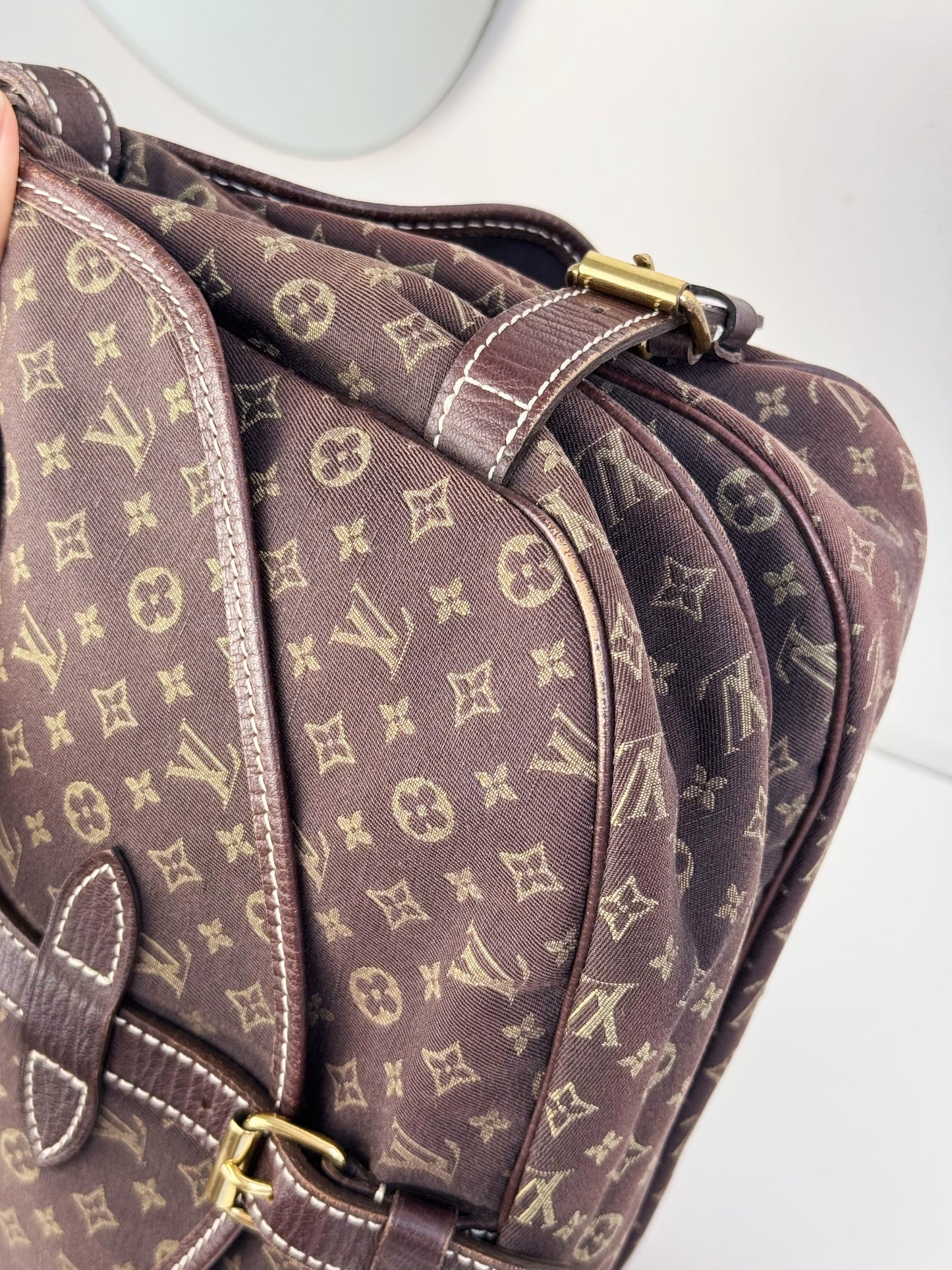 Louis Vuitton Vintage Denim Saumur 30 Shoulder Crossbody Bag