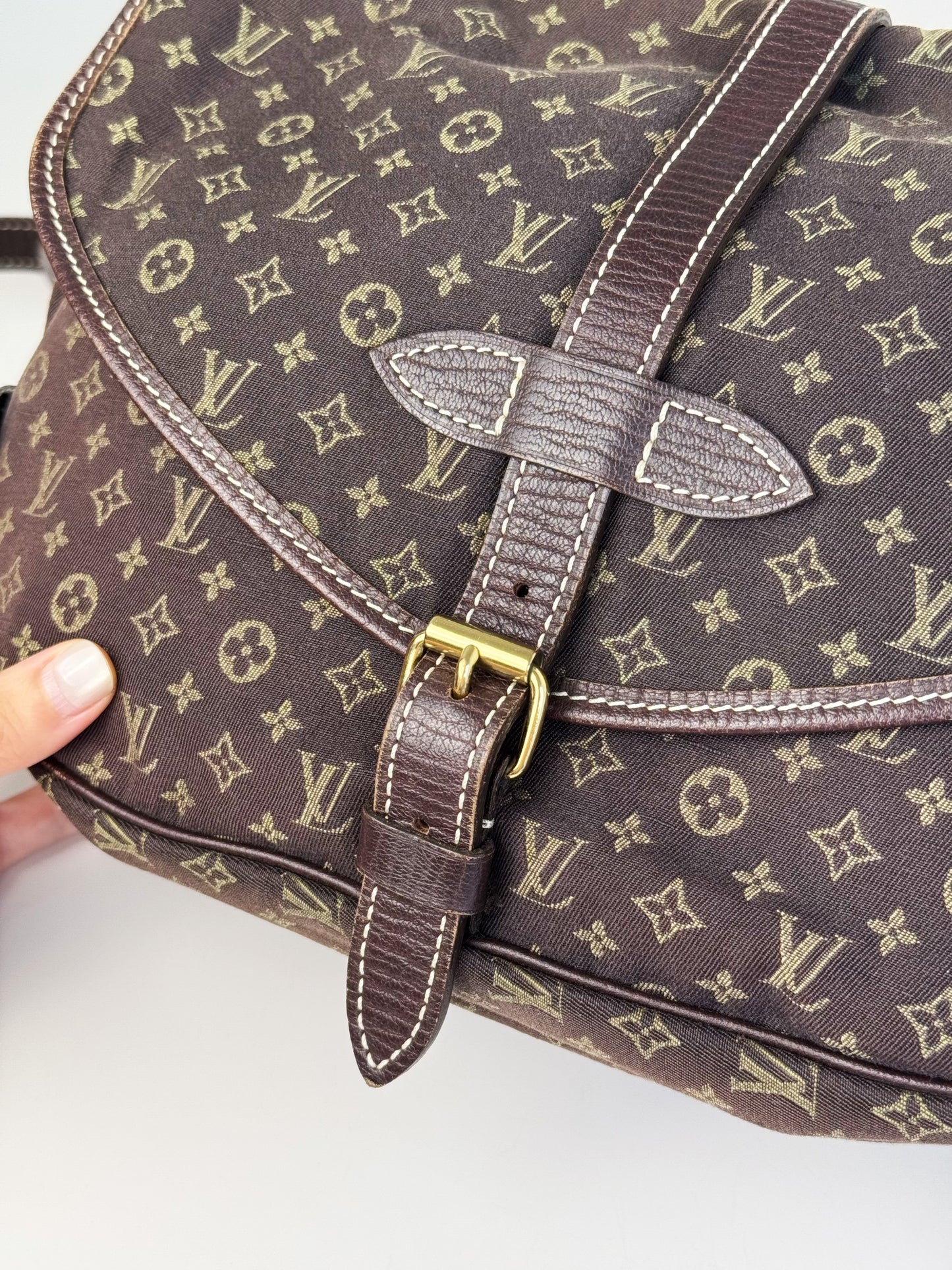 Louis Vuitton Vintage Denim Saumur 30 Shoulder Crossbody Bag