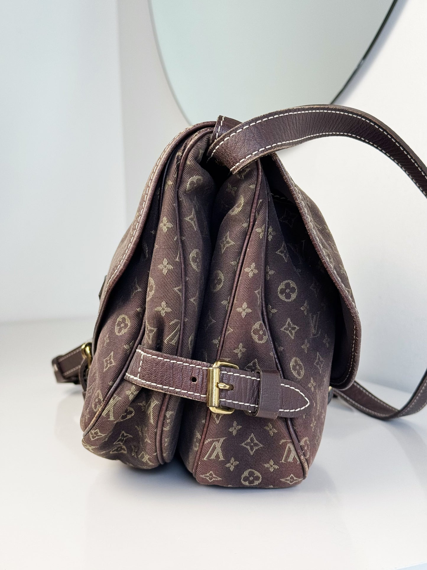 Louis Vuitton Vintage Denim Saumur 30 Shoulder Crossbody Bag