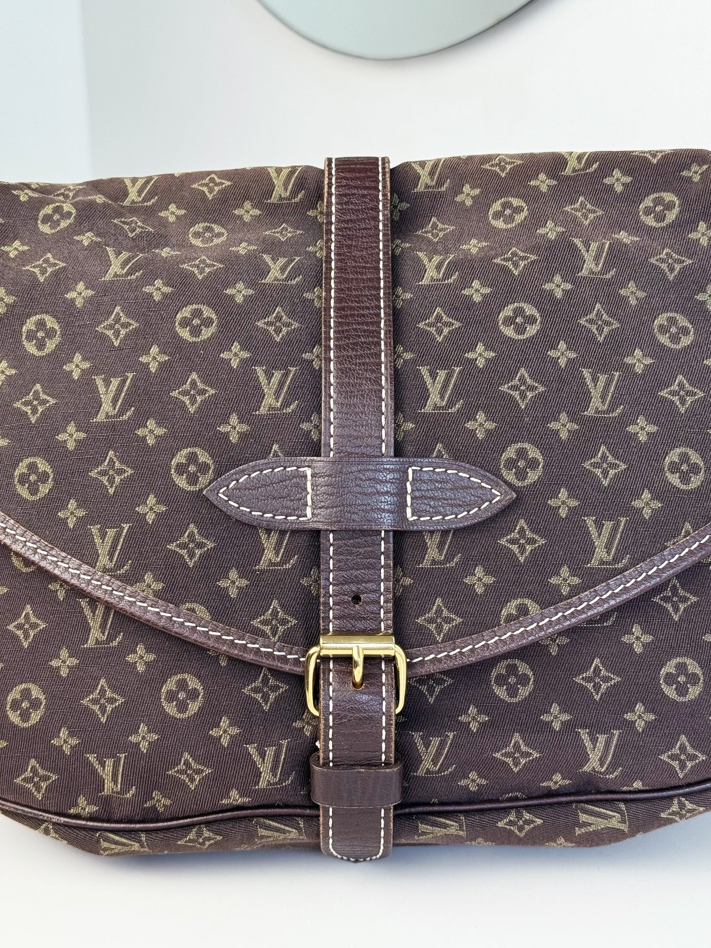 Louis Vuitton Vintage Denim Saumur 30 Shoulder Crossbody Bag