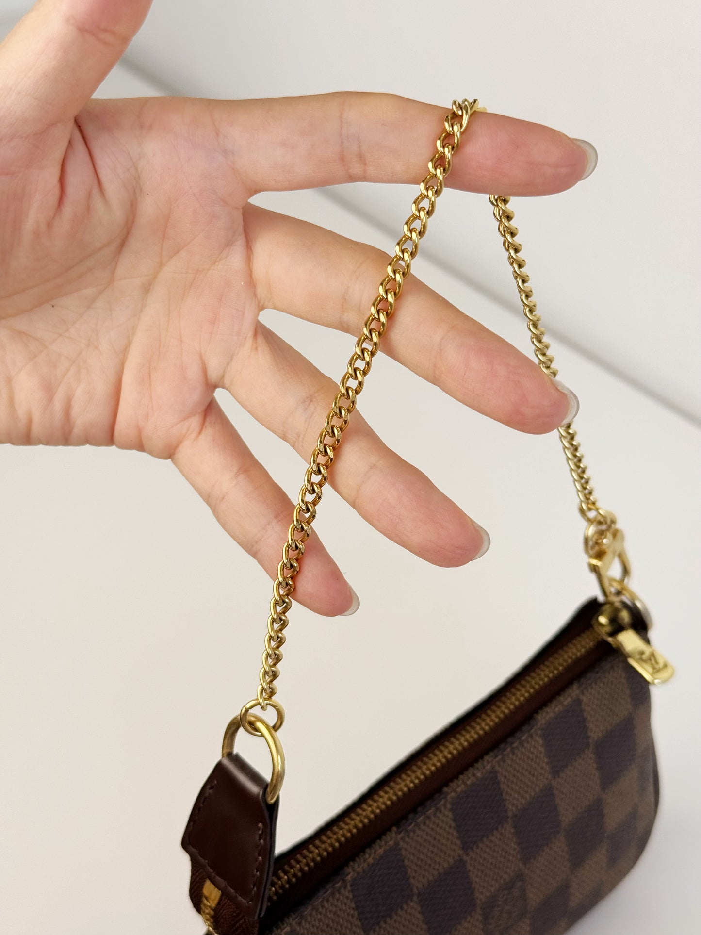 Louis Vuitton Vintage Damier Mini Pochette Accessoires Shoulder Crossbody Bag