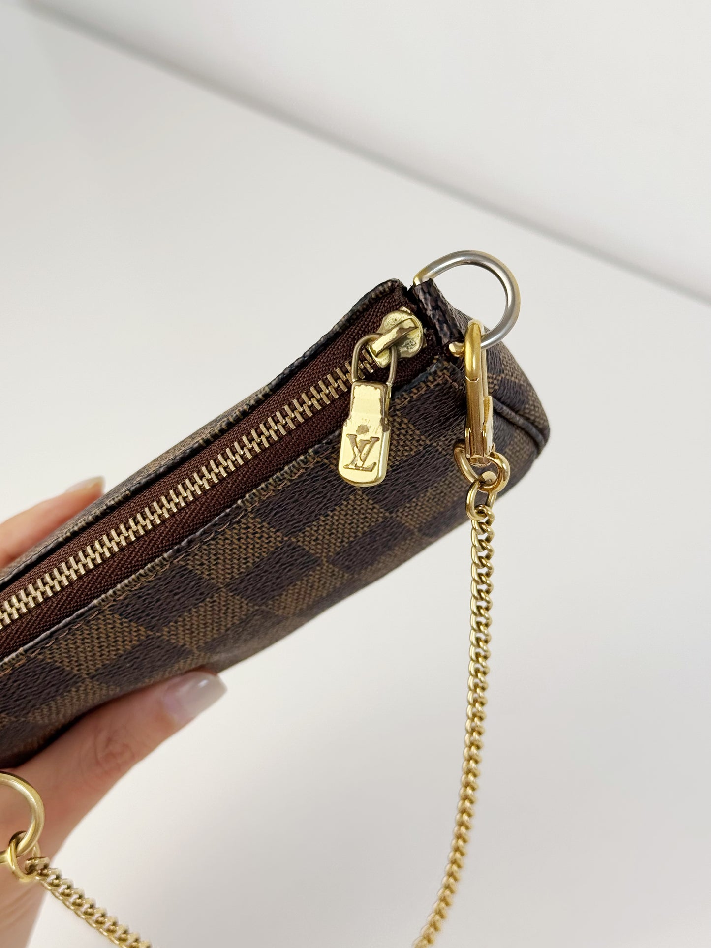 Louis Vuitton Vintage Damier Mini Pochette Accessoires Shoulder Crossbody Bag