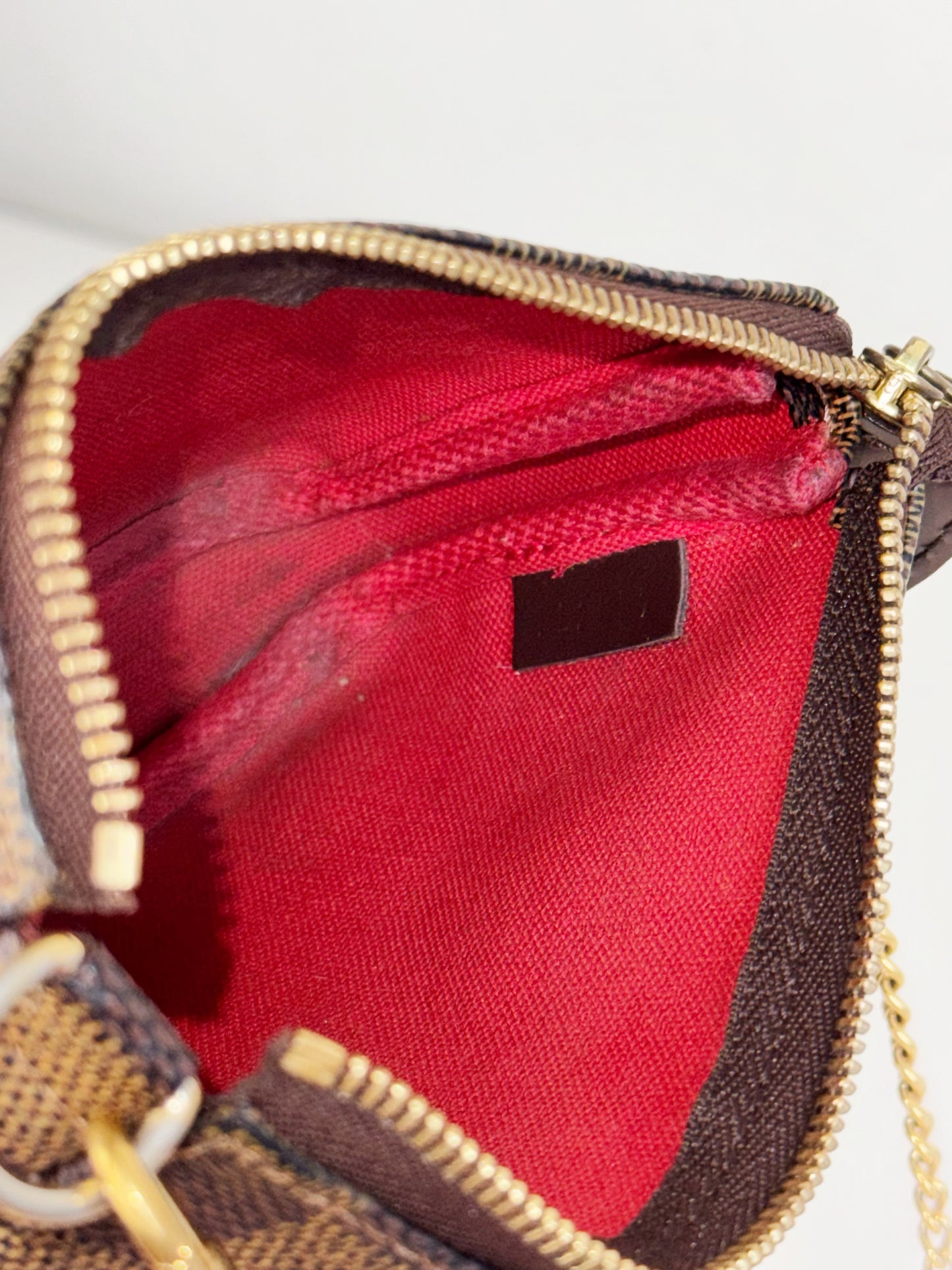 Louis Vuitton Vintage Damier Mini Pochette Accessoires Shoulder Crossbody Bag