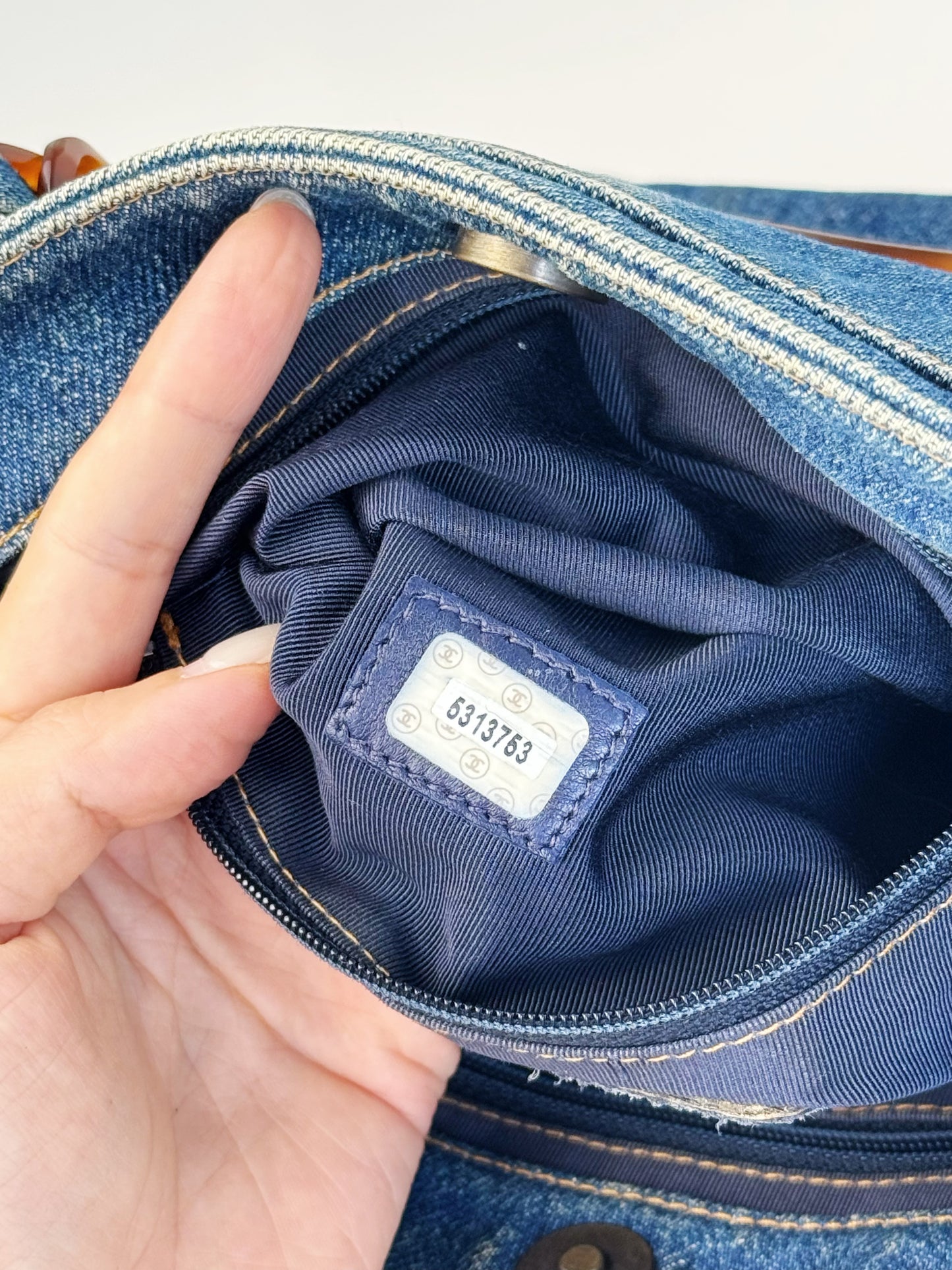 Chanel Vintage Denim Coco Mark Shoulder Tote Bag