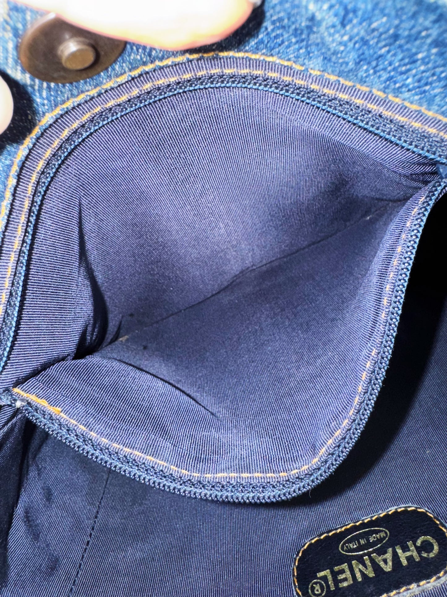 Chanel Vintage Denim Coco Mark Shoulder Tote Bag