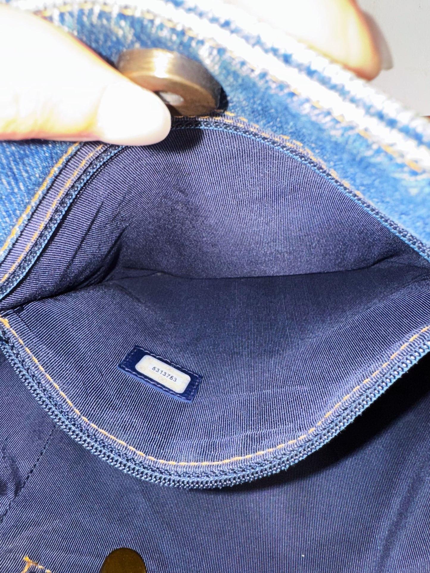 Chanel Vintage Denim Coco Mark Shoulder Tote Bag