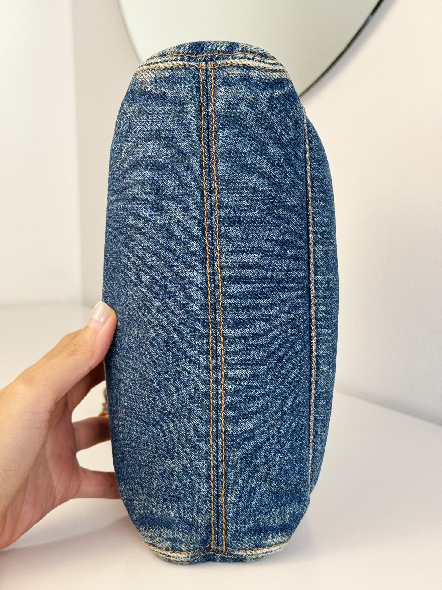 Chanel Vintage Denim Coco Mark Shoulder Tote Bag