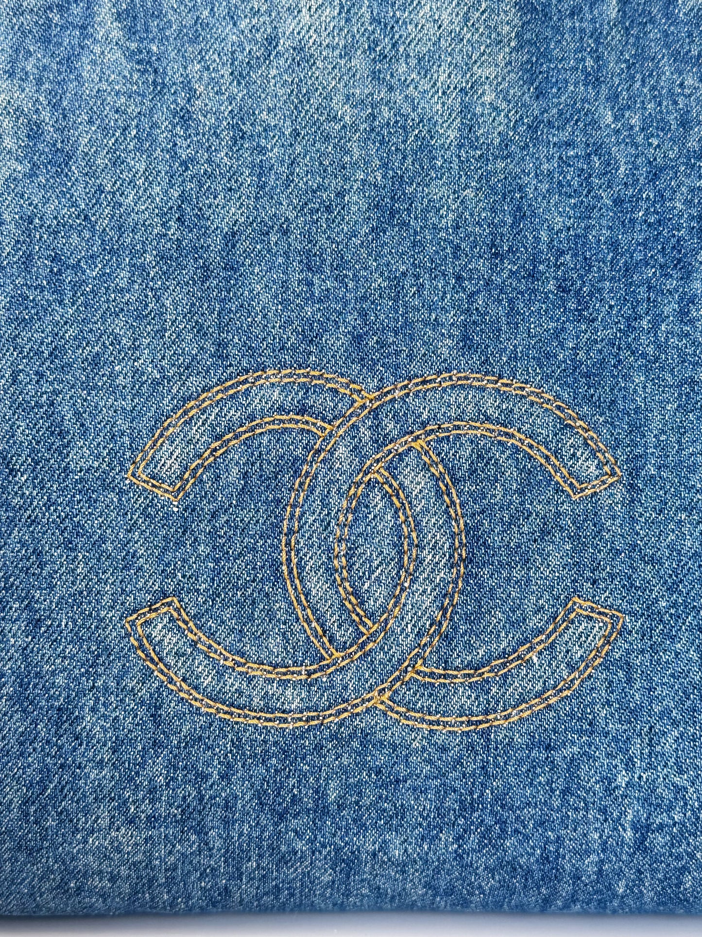 Chanel Vintage Denim Coco Mark Shoulder Tote Bag