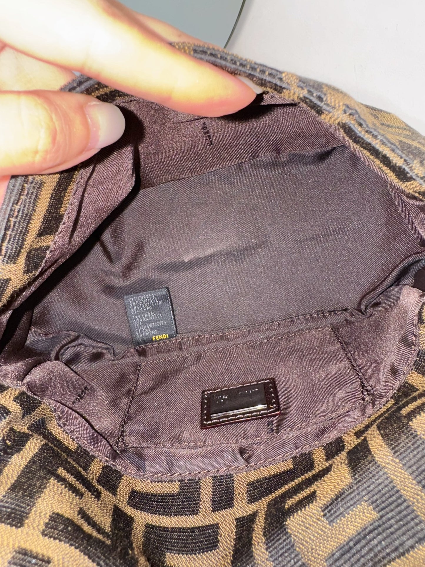 Fendi Vintage Mini Zucca Mamma Baguette Shoulder Bag