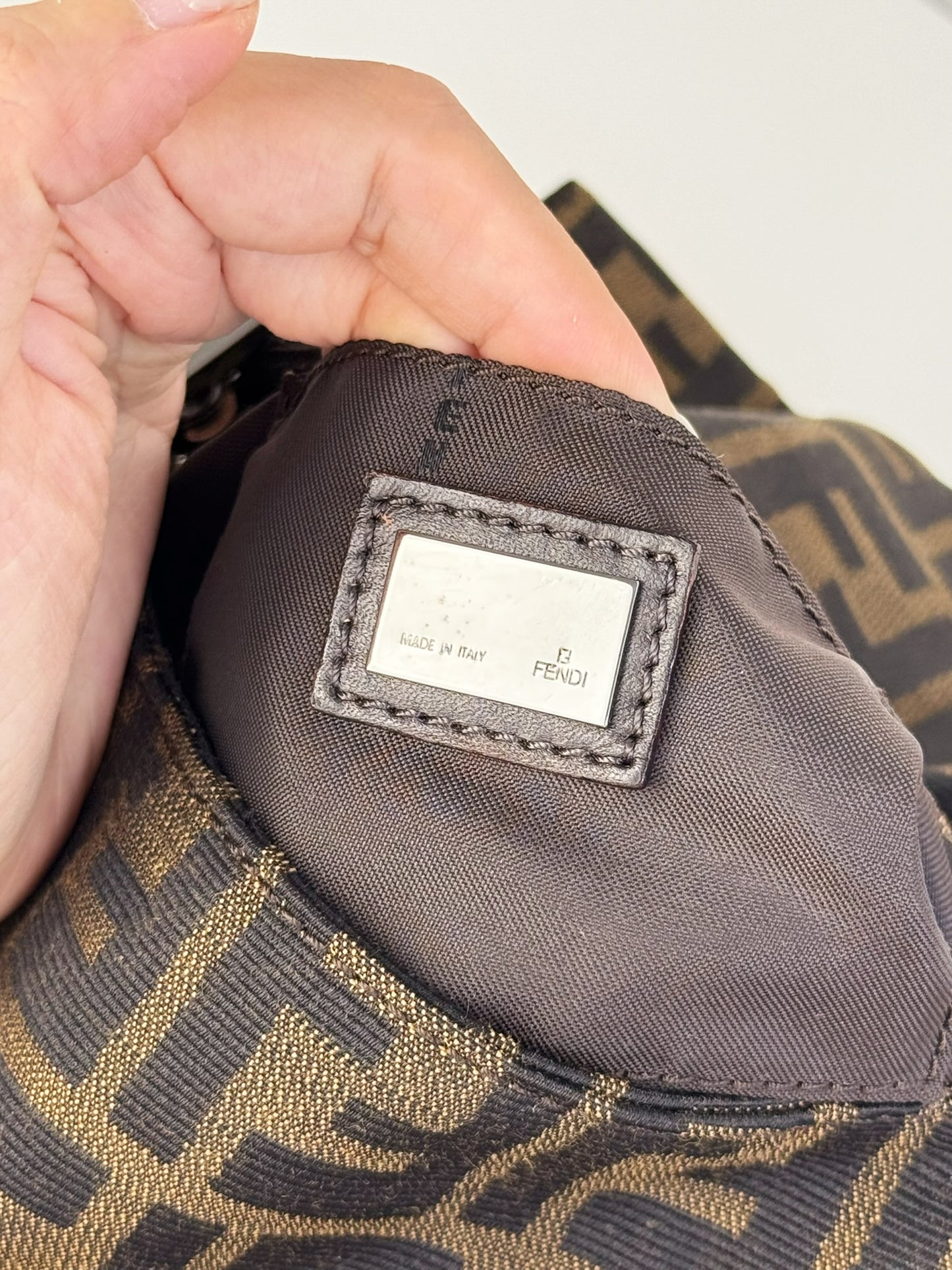 Fendi Vintage Mini Zucca Mamma Baguette Shoulder Bag