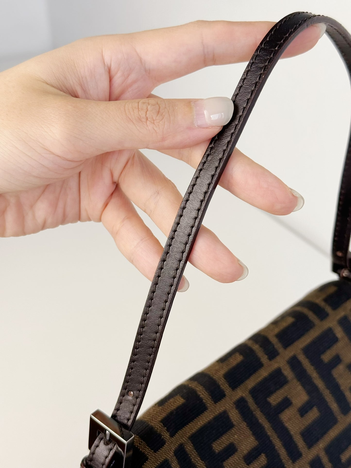 Fendi Vintage Mini Zucca Mamma Baguette Shoulder Bag