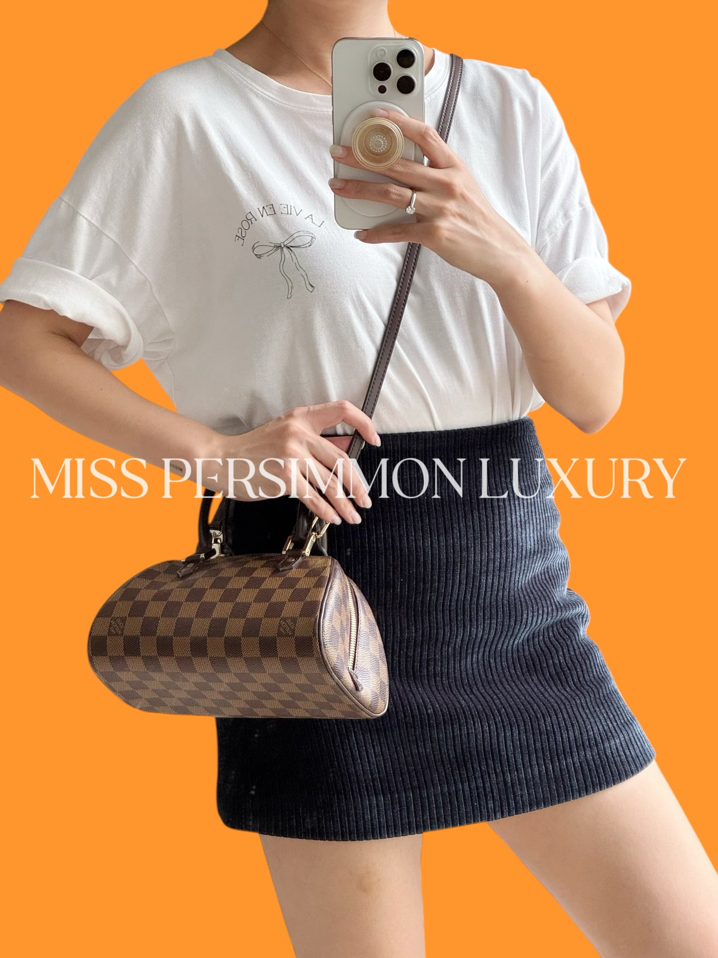 Louis Vuitton Vintage Damier Ribera Mini Handbag Crossbody Bag