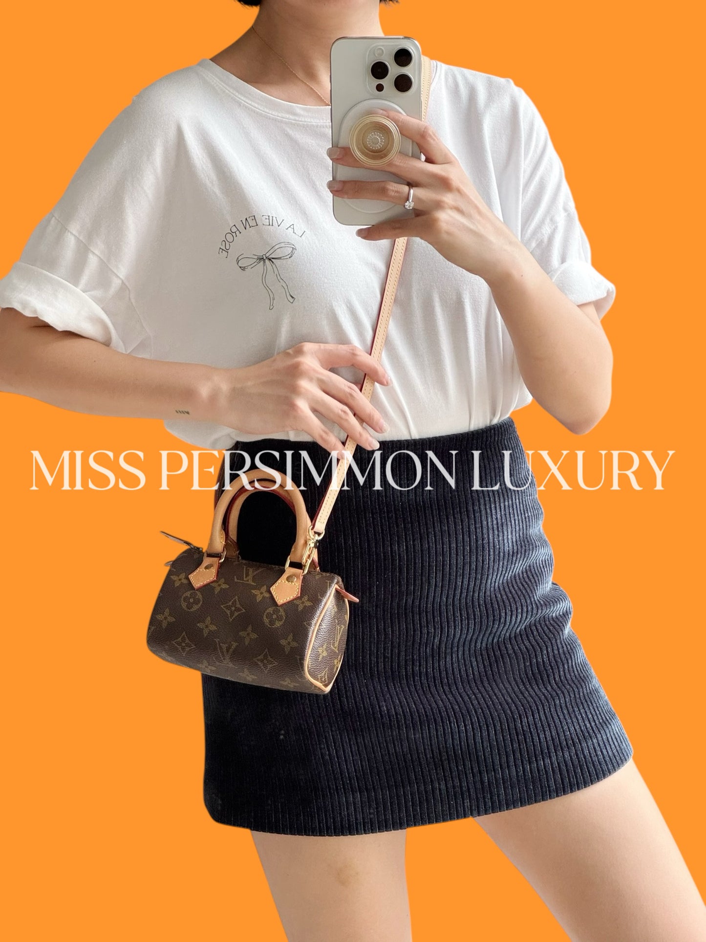 Louis Vuitton Vintage Mini Speedy Handbag Crossbody Bag