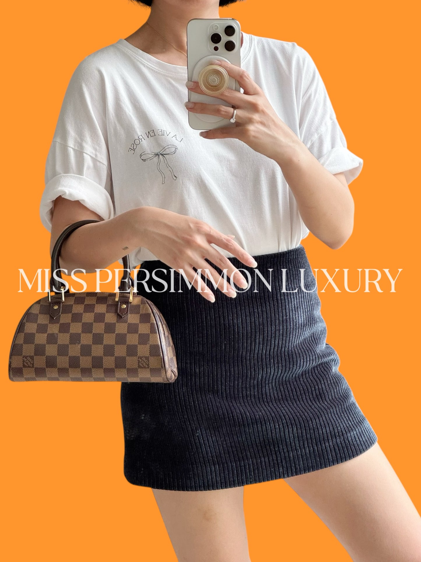 Louis Vuitton Vintage Damier Ribera Mini Handbag Crossbody Bag