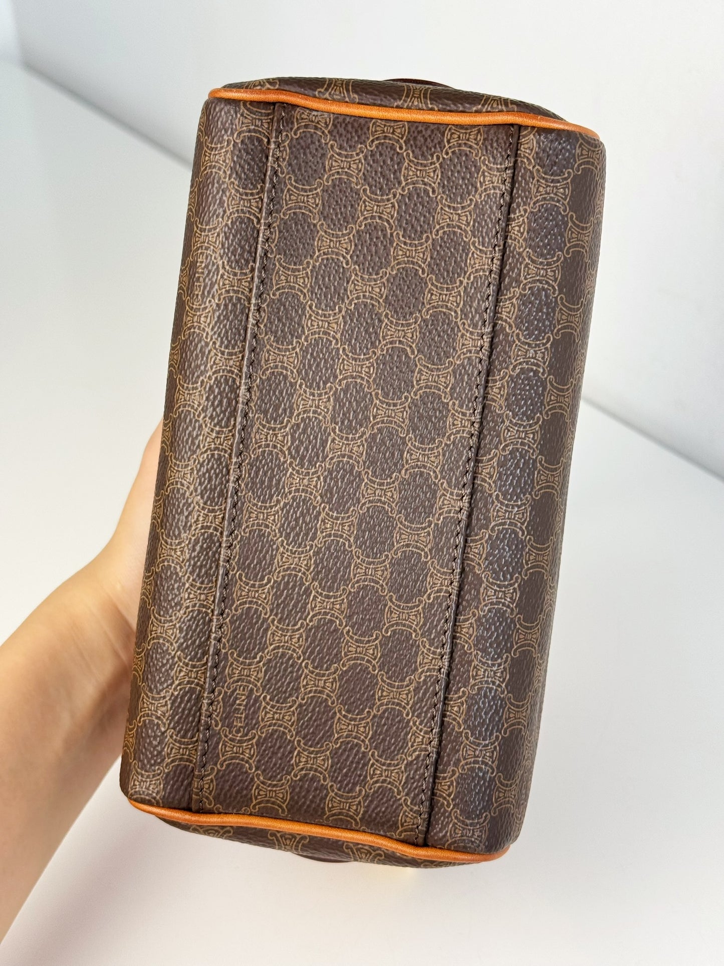 Celine Vintage Macadam Mini Boston Handbag
