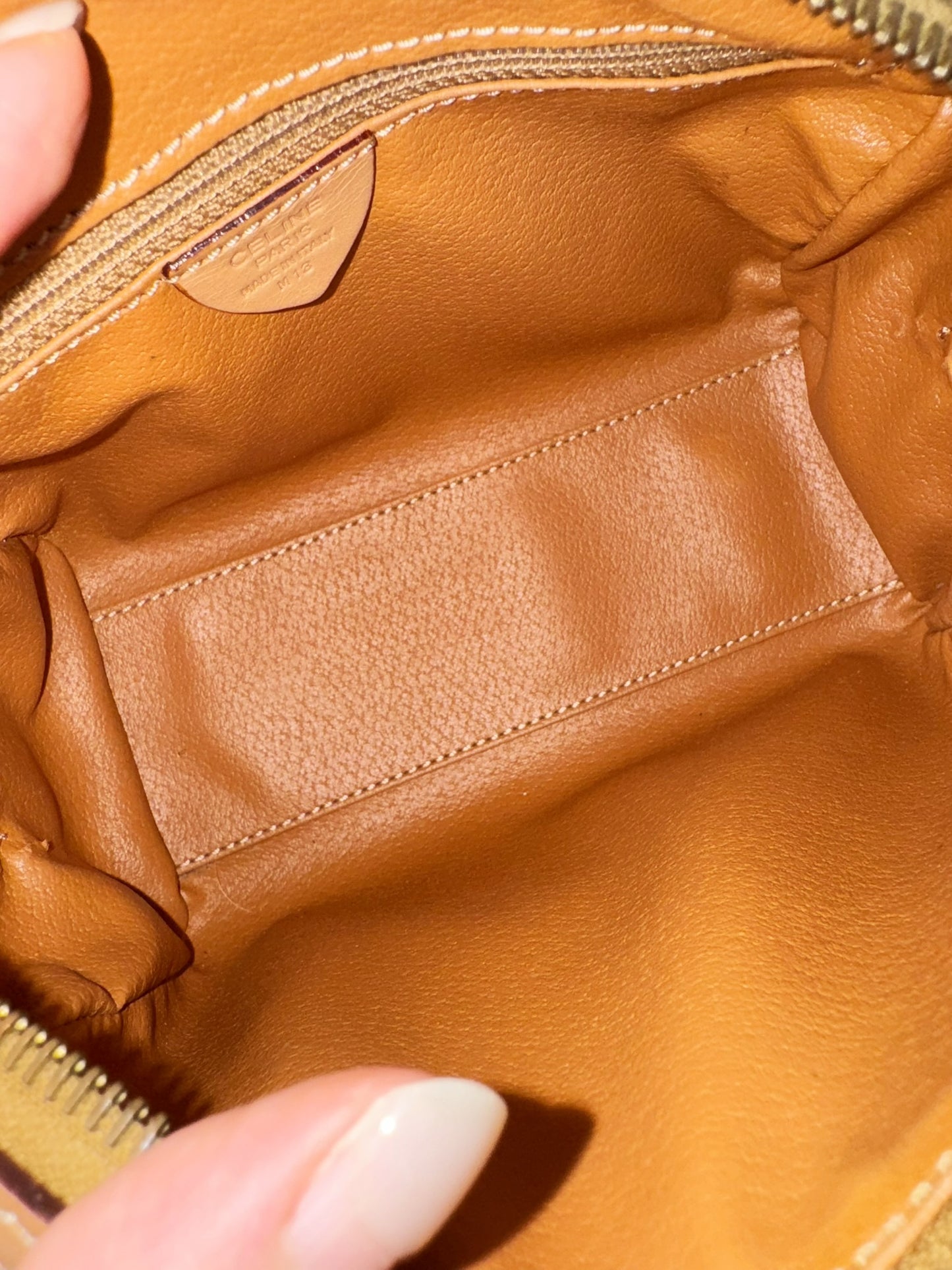 Celine Vintage Macadam Mini Boston Handbag