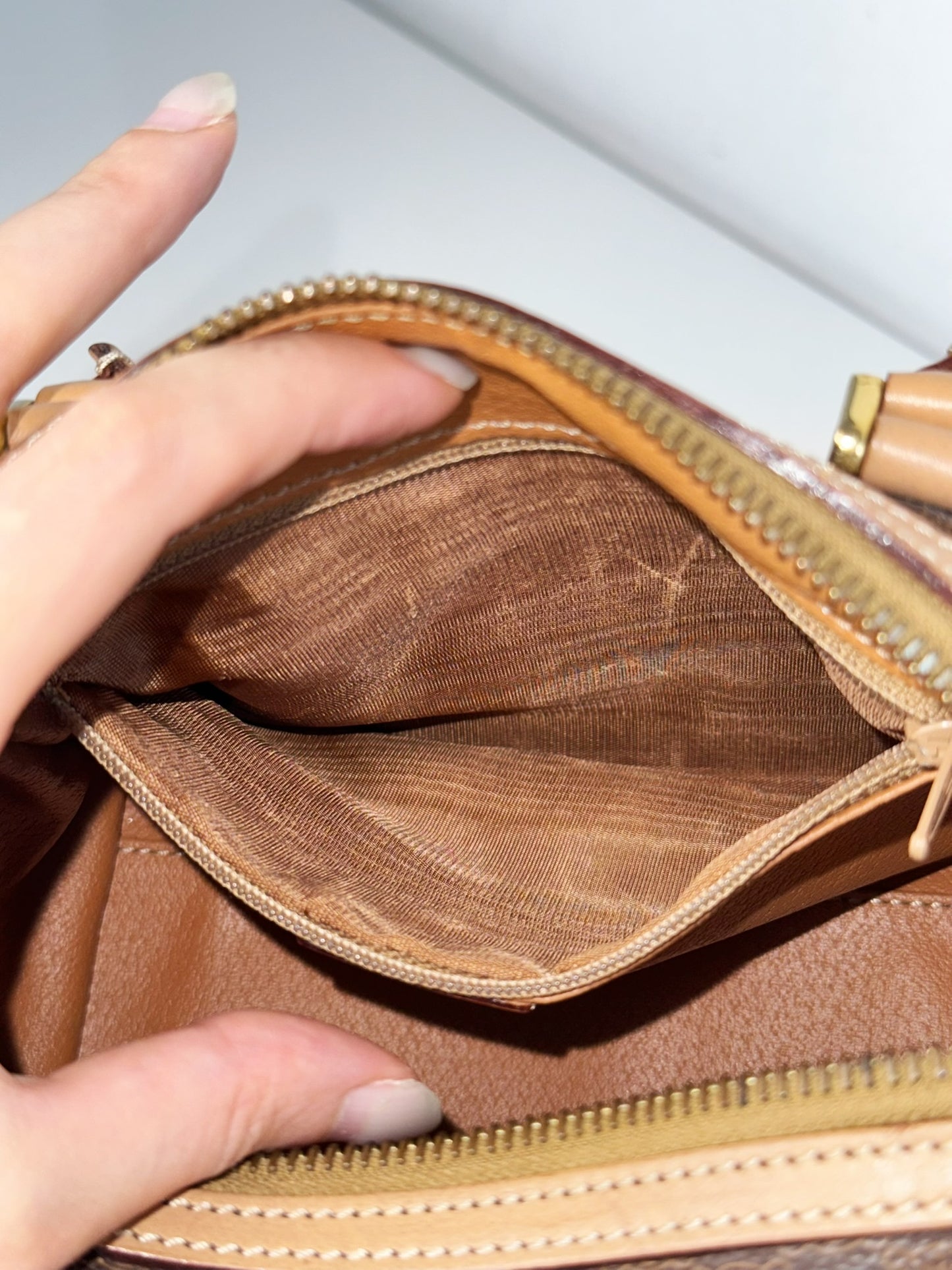 Celine Vintage Macadam Mini Boston Handbag