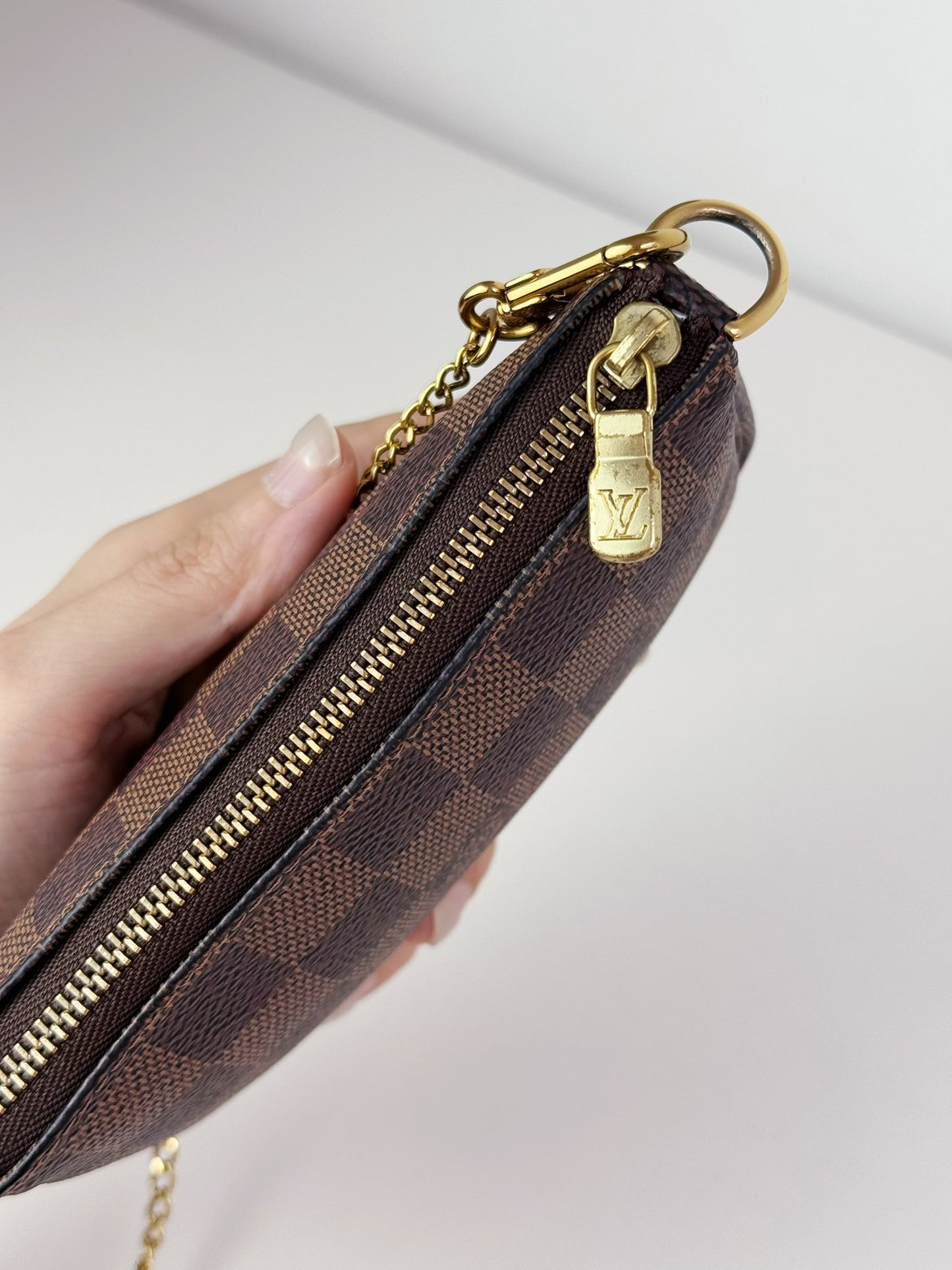 Louis Vuitton Vintage Mini Damier Pochette Accessoires Shoulder Crossbody Bag