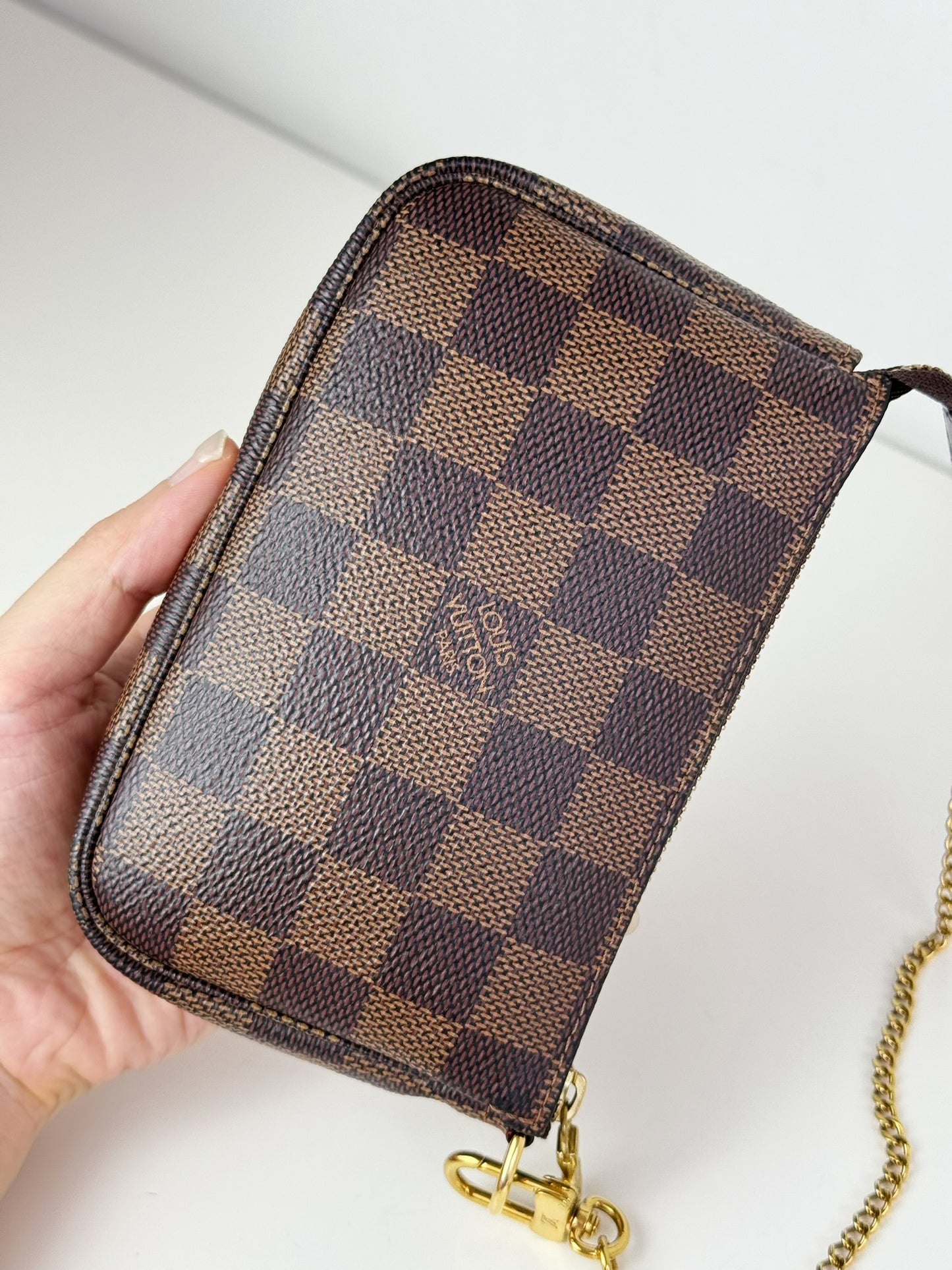 Louis Vuitton Vintage Mini Damier Pochette Accessoires Shoulder Crossbody Bag