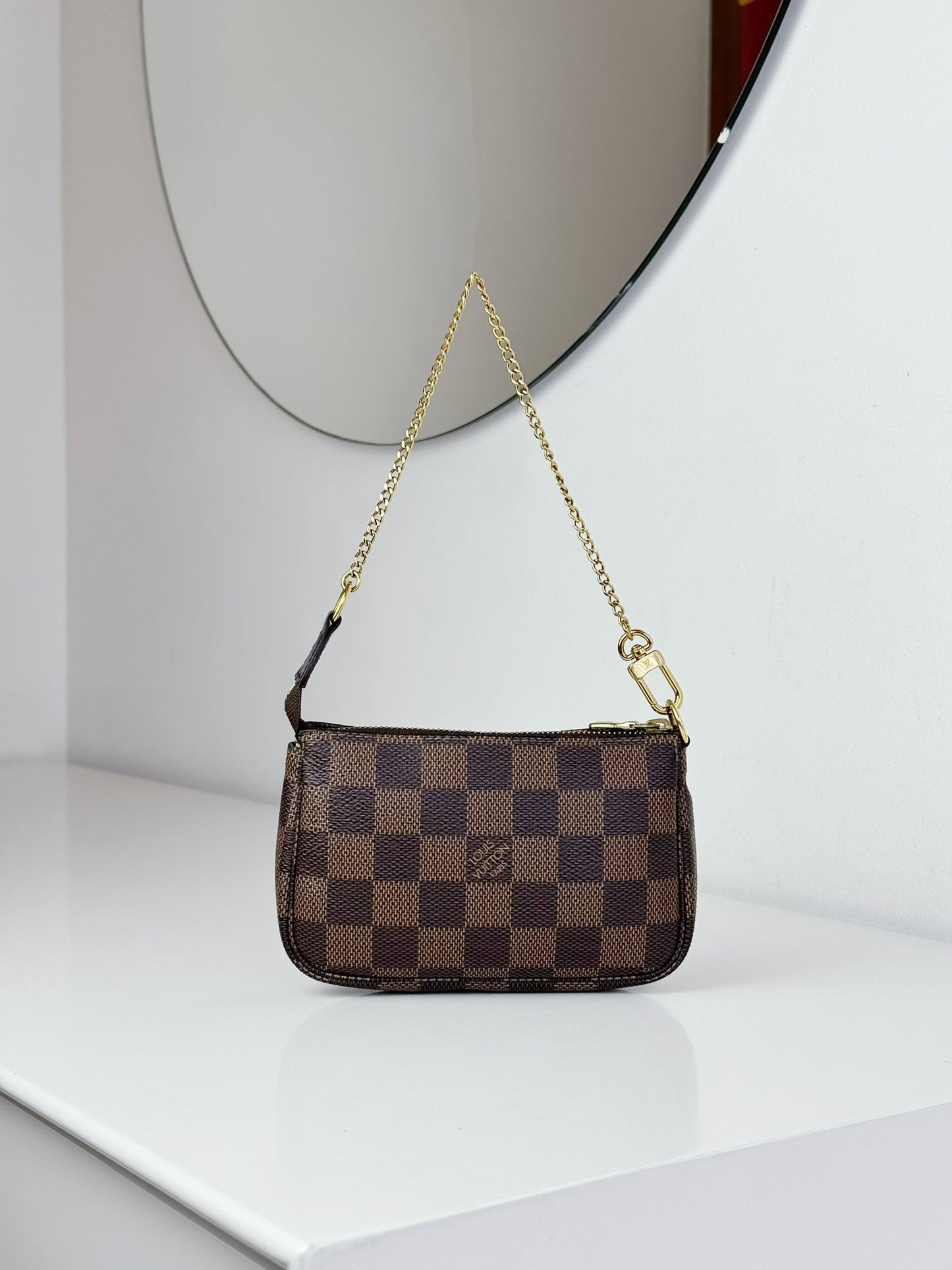 Louis Vuitton Vintage Mini Damier Pochette Accessoires Shoulder Crossbody Bag