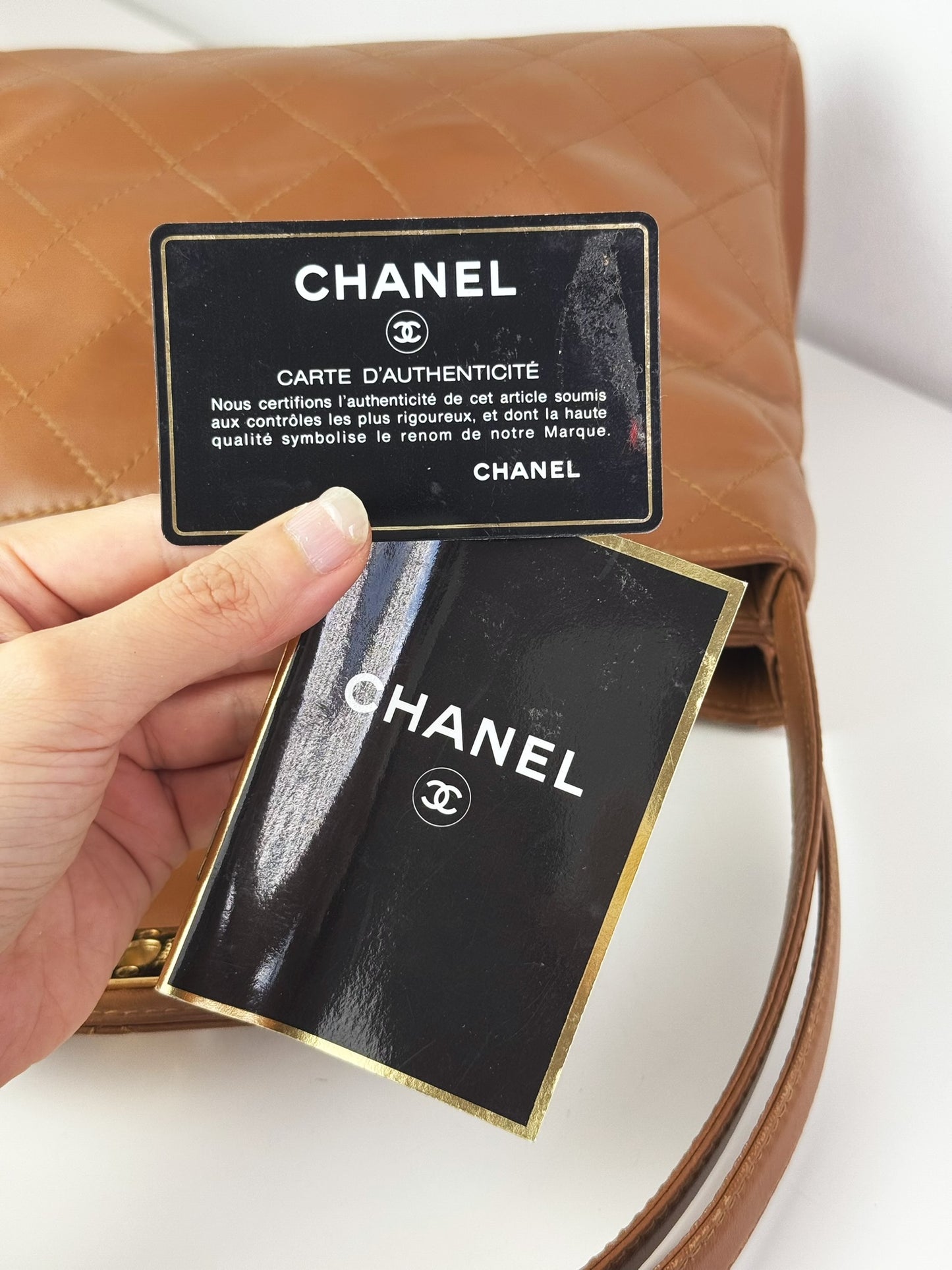 Chanel Vintage Matlasse Turnlock Cocomark Leather Tote Shoulder Bag