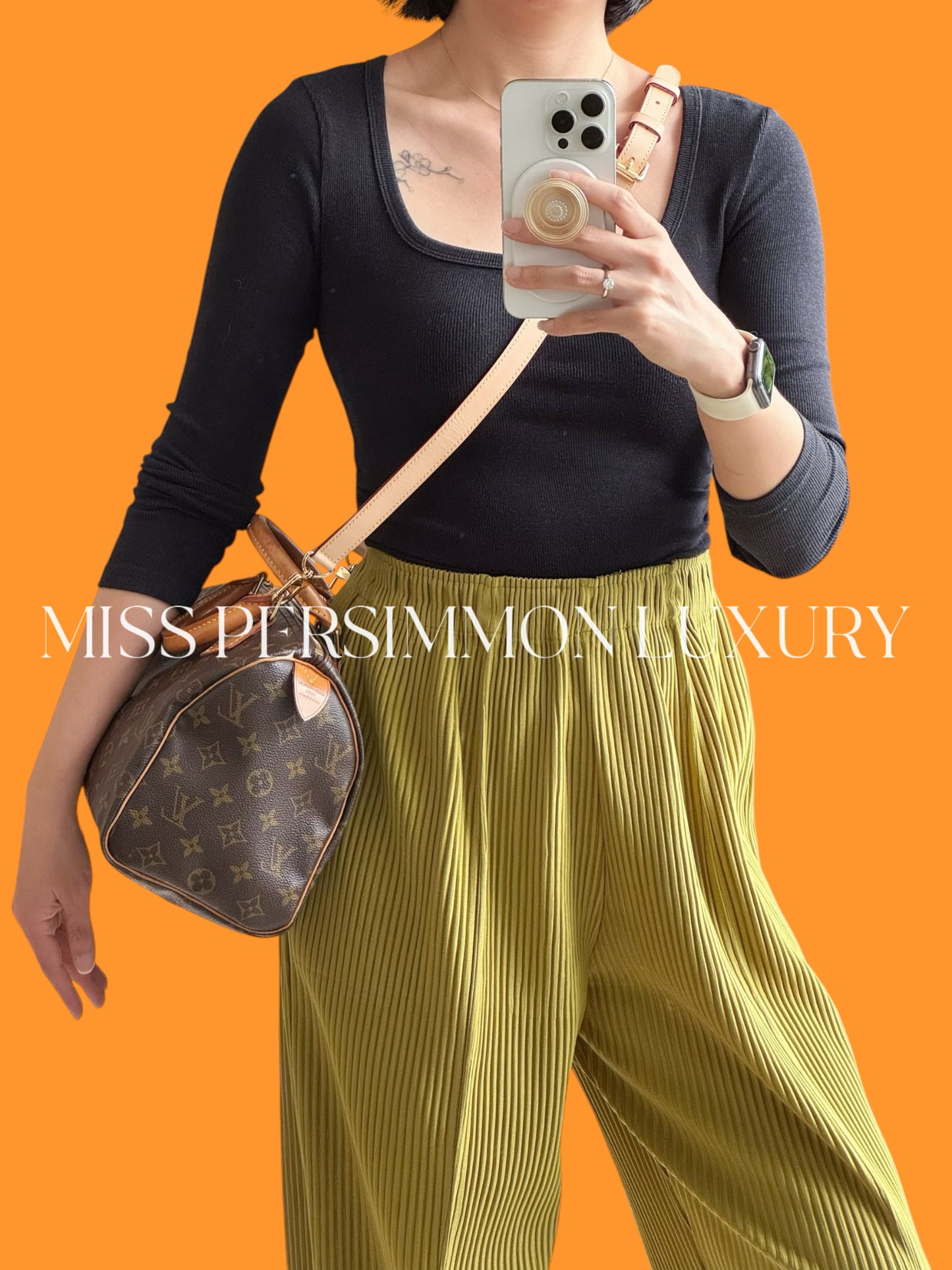 Louis Vuitton Vintage Speedy 25 Handbag Crossbody Bag