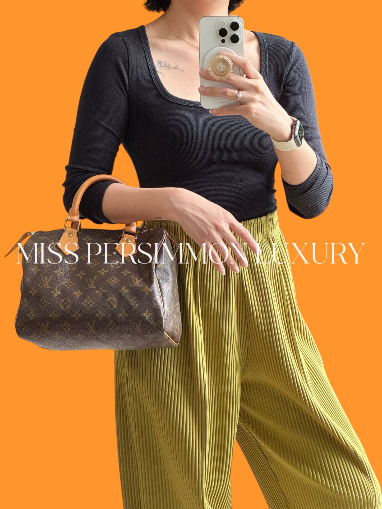 Louis Vuitton Vintage Speedy 25 Handbag Crossbody Bag